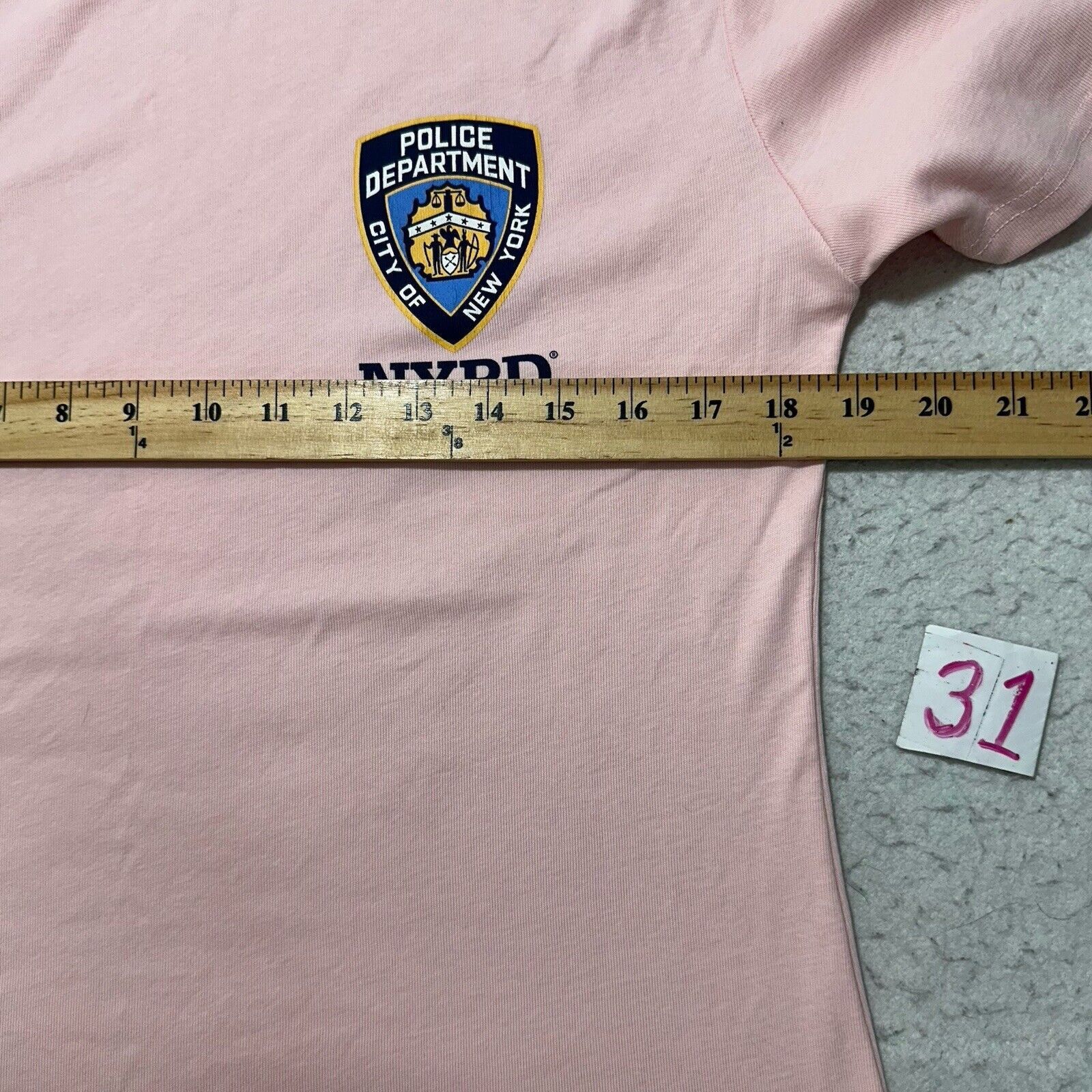 Other NYPD Large Logo T Shirt Pink Officially Licensed NYC Tee Size L / US 10 / IT 46 - 8 Thumbnail