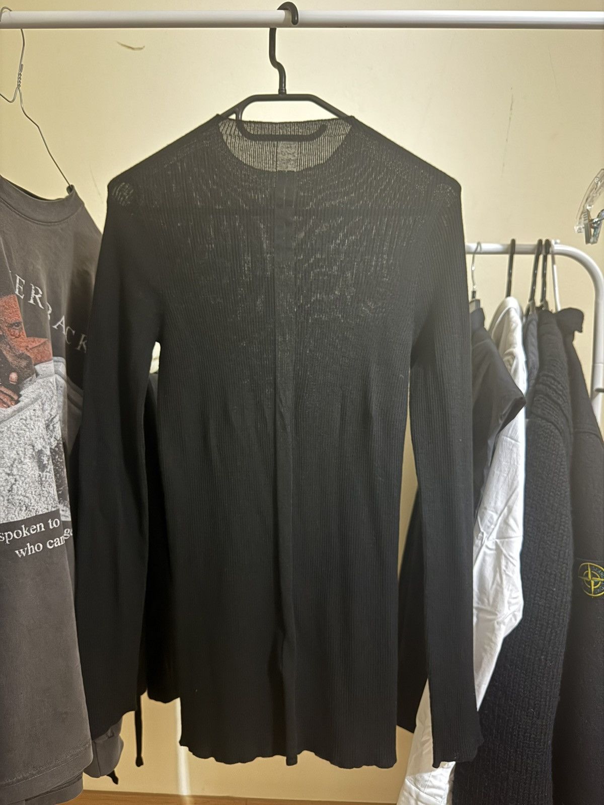 Rick Owens RO Concordians Ribbed Round Neck Sweater Size US XL / EU 56 / 4 - 1 Thumbnail