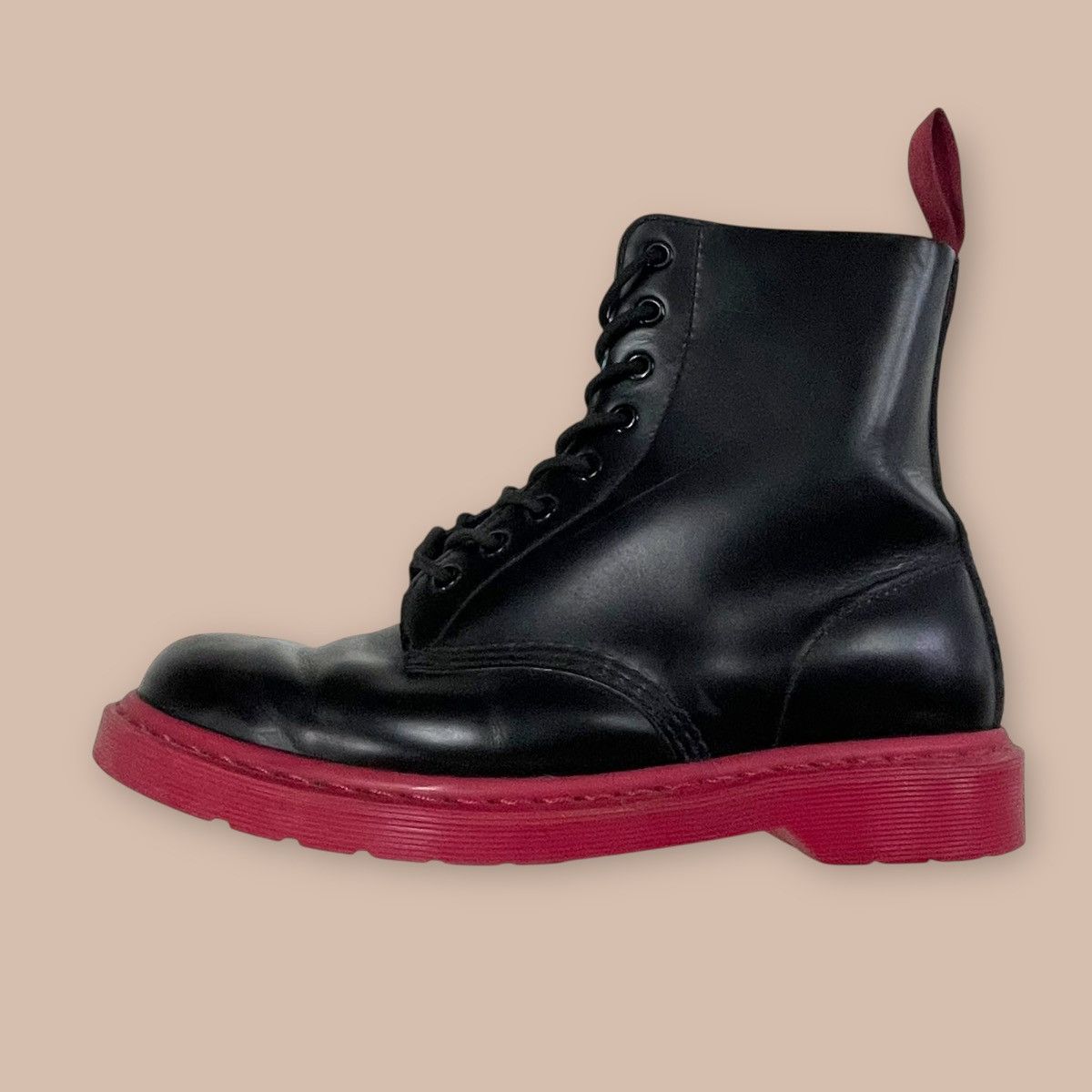 Dr. Martens Dr. Martens® 1460 8 eyelets Black and Red Boots Size US 10 / EU 43 - 12 Thumbnail