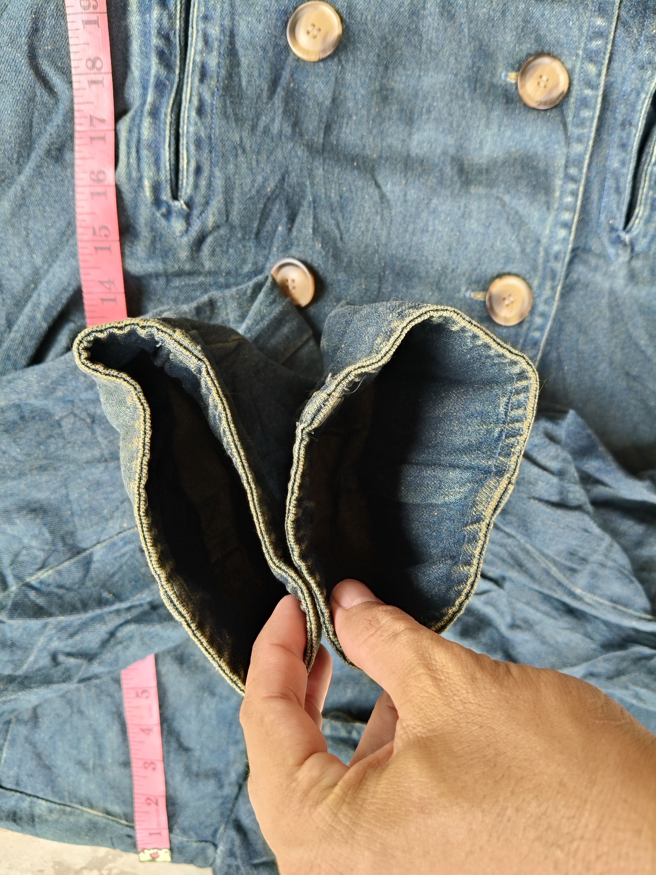 Japanese Brand × Vintage Vintage Studio Map Denim long jacket Size M / US 6-8 / IT 42-44 - 9 Thumbnail