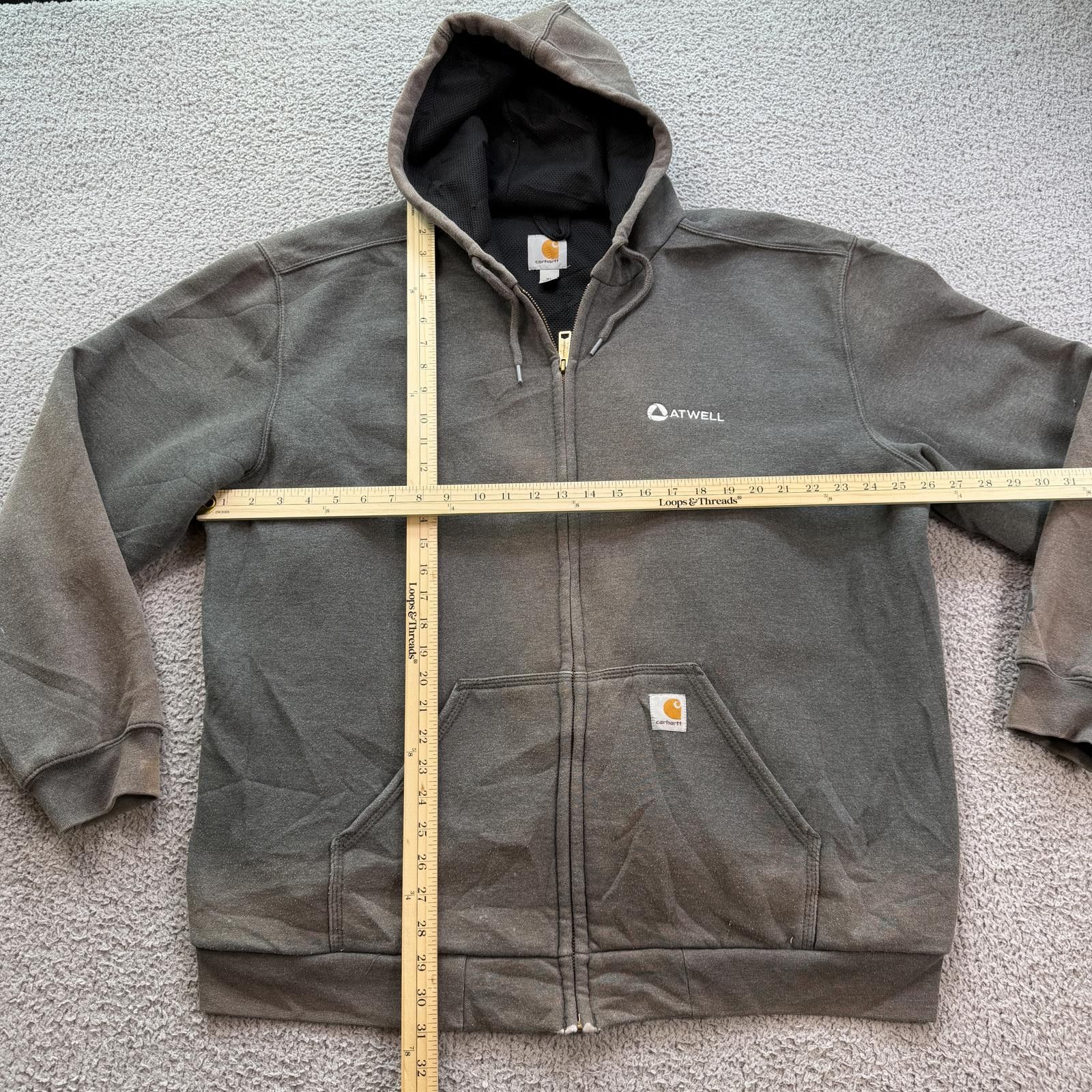 Carhartt Carhartt Thermal Lined Zip Hoodie XL Atwell Sun Faded Jacket Size US XL / EU 56 / 4 - 3 Thumbnail