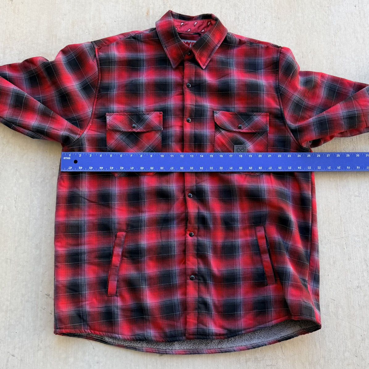 Dixxon Dixxon Flannel Jacket Shacket Mens 2XL Red Plaid Sherpa Size US XXL / EU 58 / 5 - 7 Thumbnail