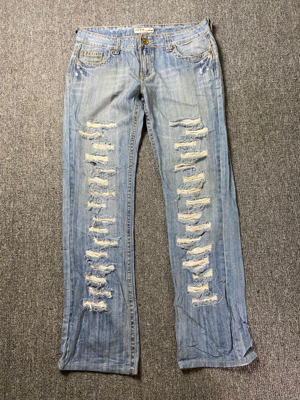 Japanese Brand JOYX Collection Distressed Ripped Jeans (204) Size US 33 - 1 Thumbnail