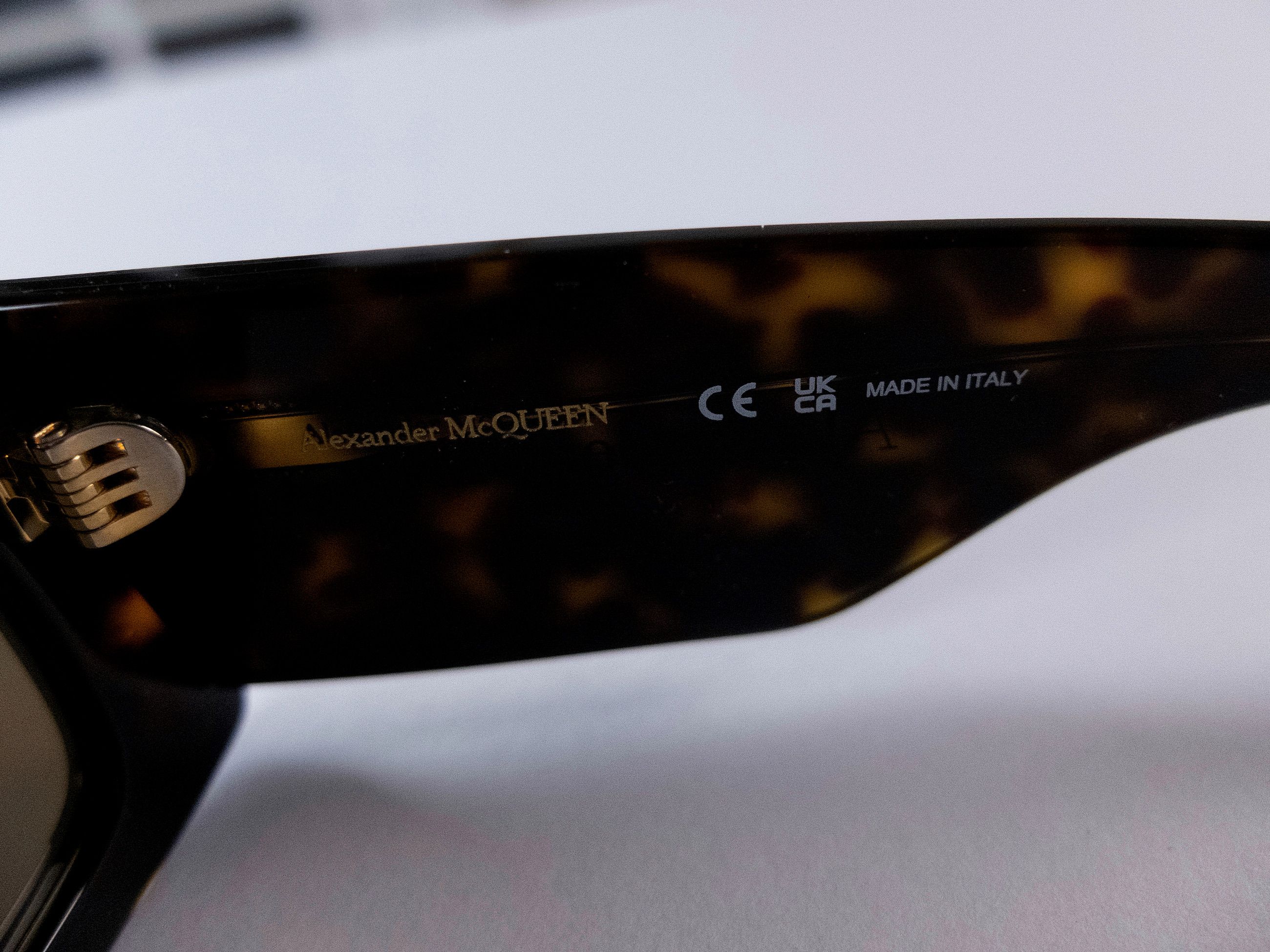 Alexander McQueen ALEXANDER MCQUEEN tortoise shell rectangle frame sunglasses Size ONE SIZE - 8 Thumbnail