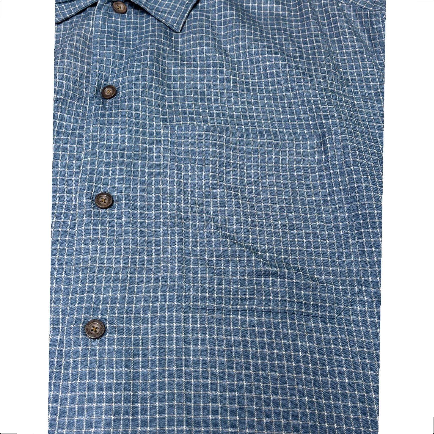 Vintage VINTAGE Woolrich Shirt Mens Short Sleeve Button Down Blue Grid 8810 Polynosic XL Checks Outdoor Casual Travel Mens Size US XL / EU 56 / 4 - 2 Thumbnail