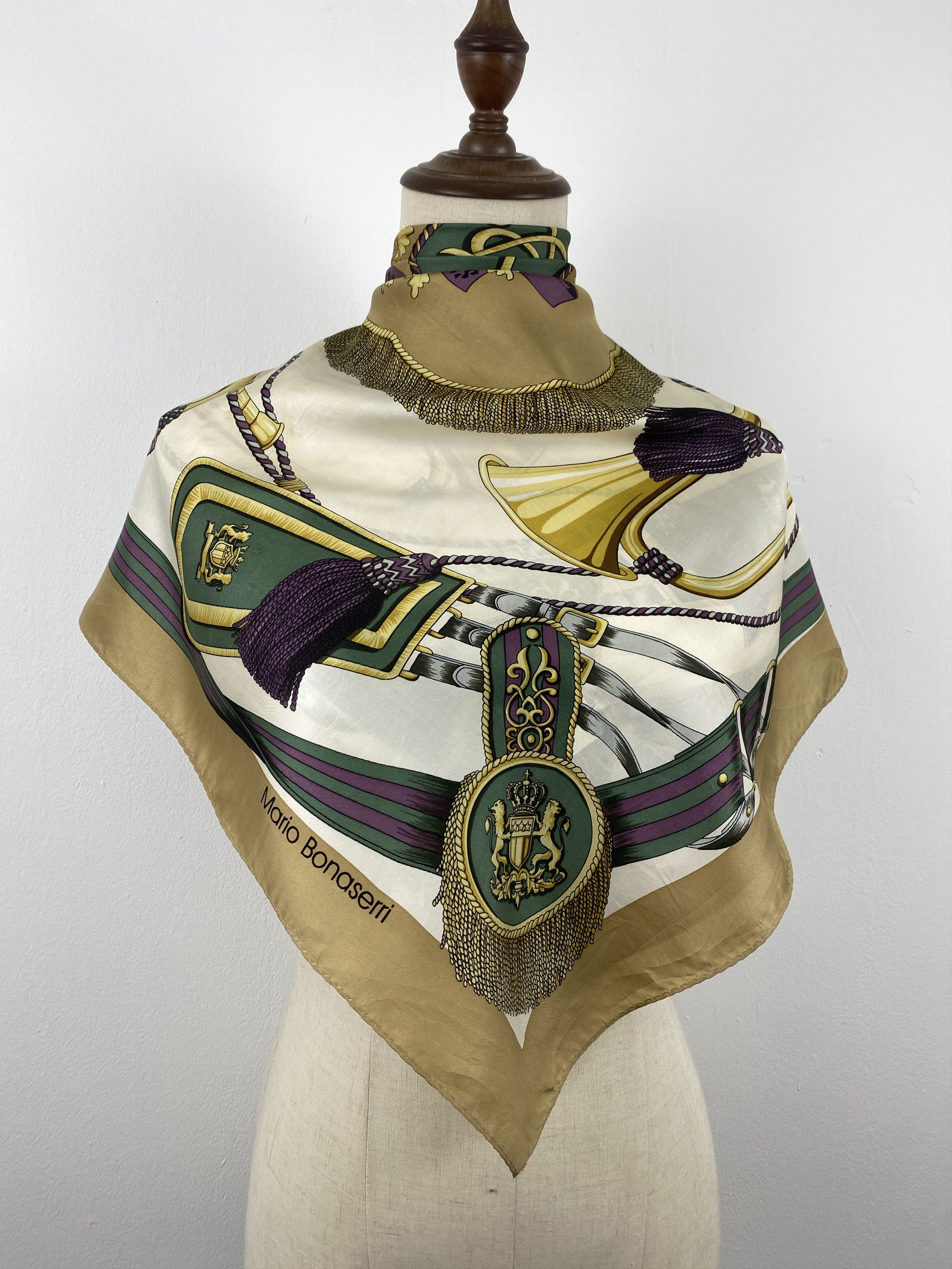 Other Vintage Mario Bonaserri Silk Scarf SN0142 Size ONE SIZE - 2 Thumbnail