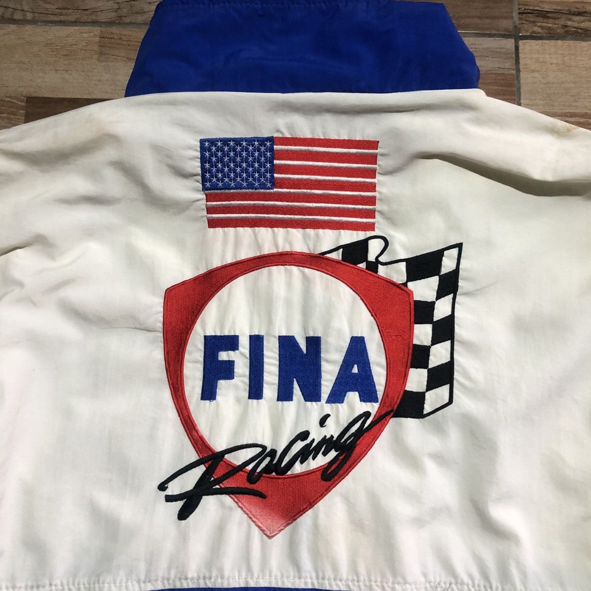 Ford × Vintage Vintage 80' Fina Racing Ford Nascar Jacket Size US XL / EU 56 / 4 - 4 Thumbnail