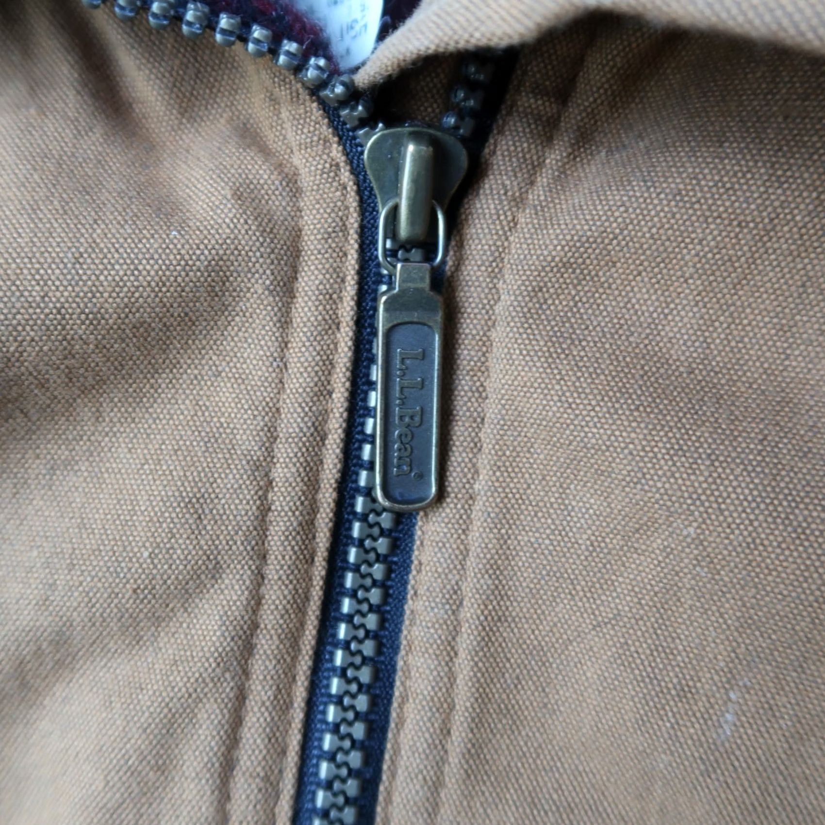 Vintage VINTAGE L.L. Bean Jacket Womens L Canvas Bomber Wool Lined Khaki Leather Collar USA Jacket Size L / US 10 / IT 46 - 6 Thumbnail