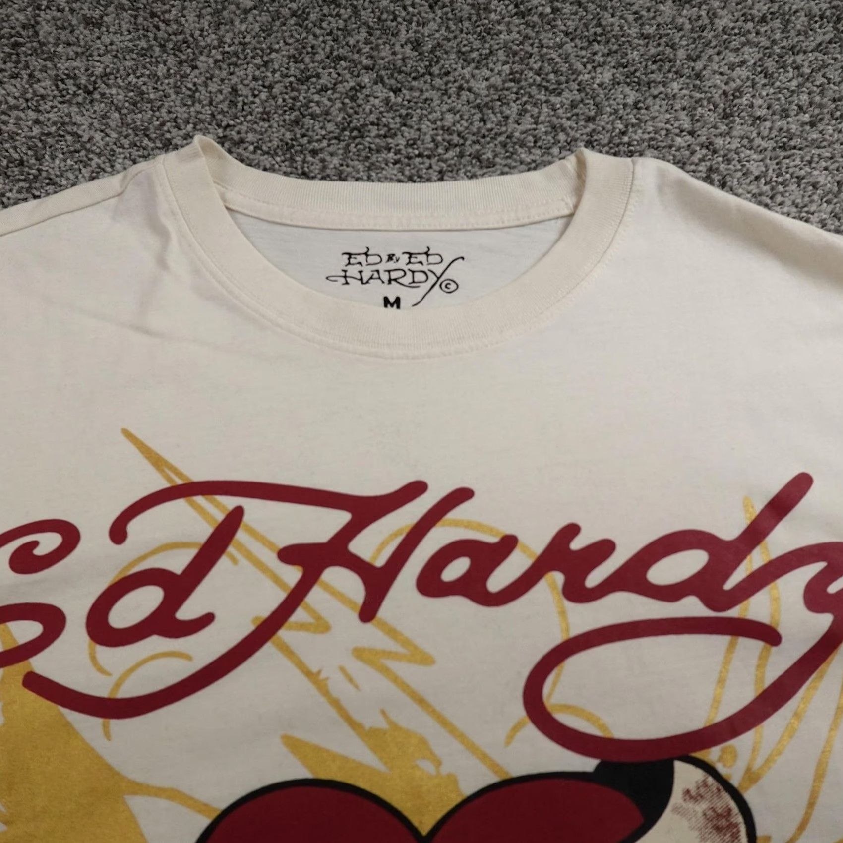 Ed Hardy Ed Hardy Shirt Mens M White Short Sleeve Graphic Print Tee T-shirt Skull Tattoo Love Crew Neck Size US M / EU 48-50 / 2 - 2 Thumbnail