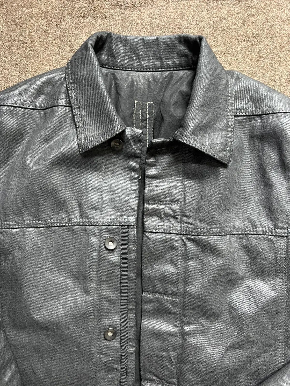 Rick Owens Archive waxed denim jacket Size US S / EU 44-46 / 1 - 3 Thumbnail