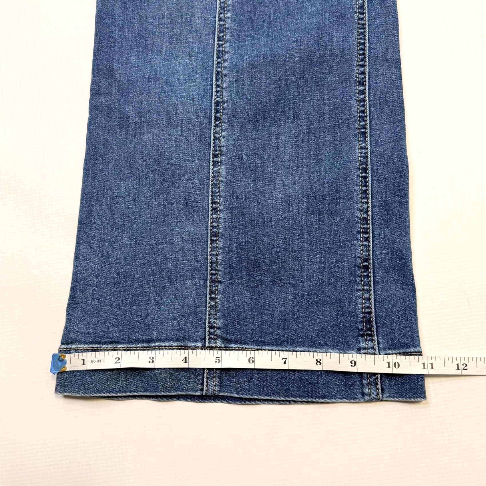 Vintage GB Jeans Juniors 13 Blue Wide-Leg High Rise Relaxed Stretch Denim Medium Wash Jeans Size 34" / US 12 / IT 48 - 7 Thumbnail