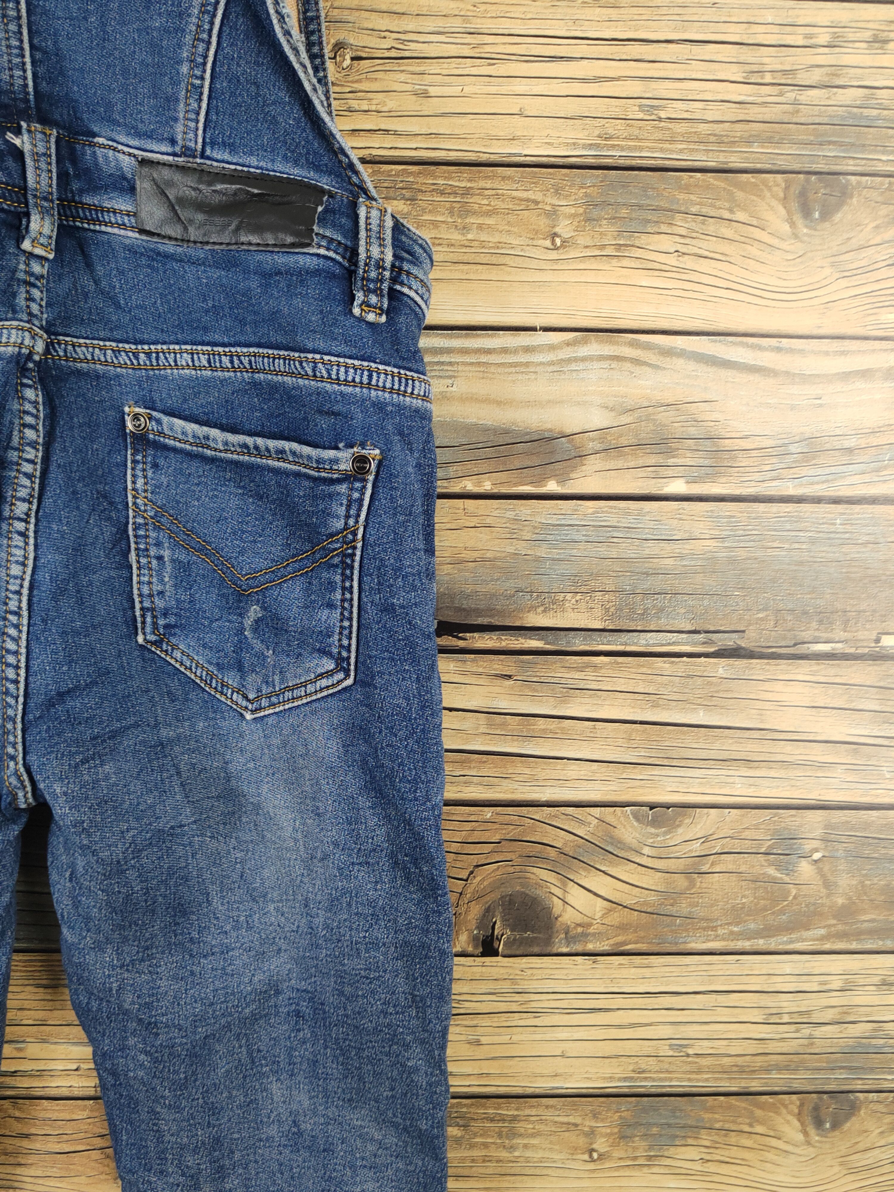 Japanese Brand × Vintage Vintage Nono Dark Blue Adjustable Strap Denim Jumpsuits Size 29" - 16 Thumbnail