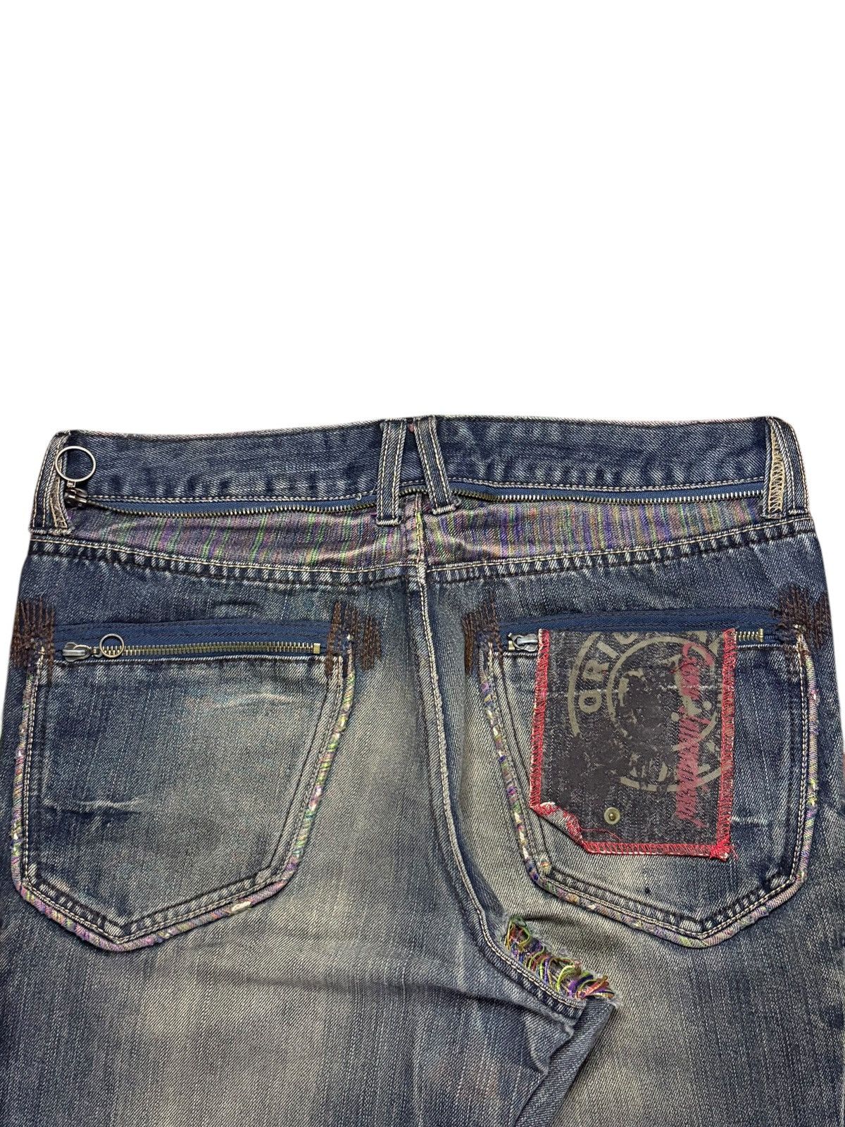 Japanese Brand Vintage Japanese Brand Mud Wash Distressed Baggy Jeans Size US 33 - 9 Thumbnail