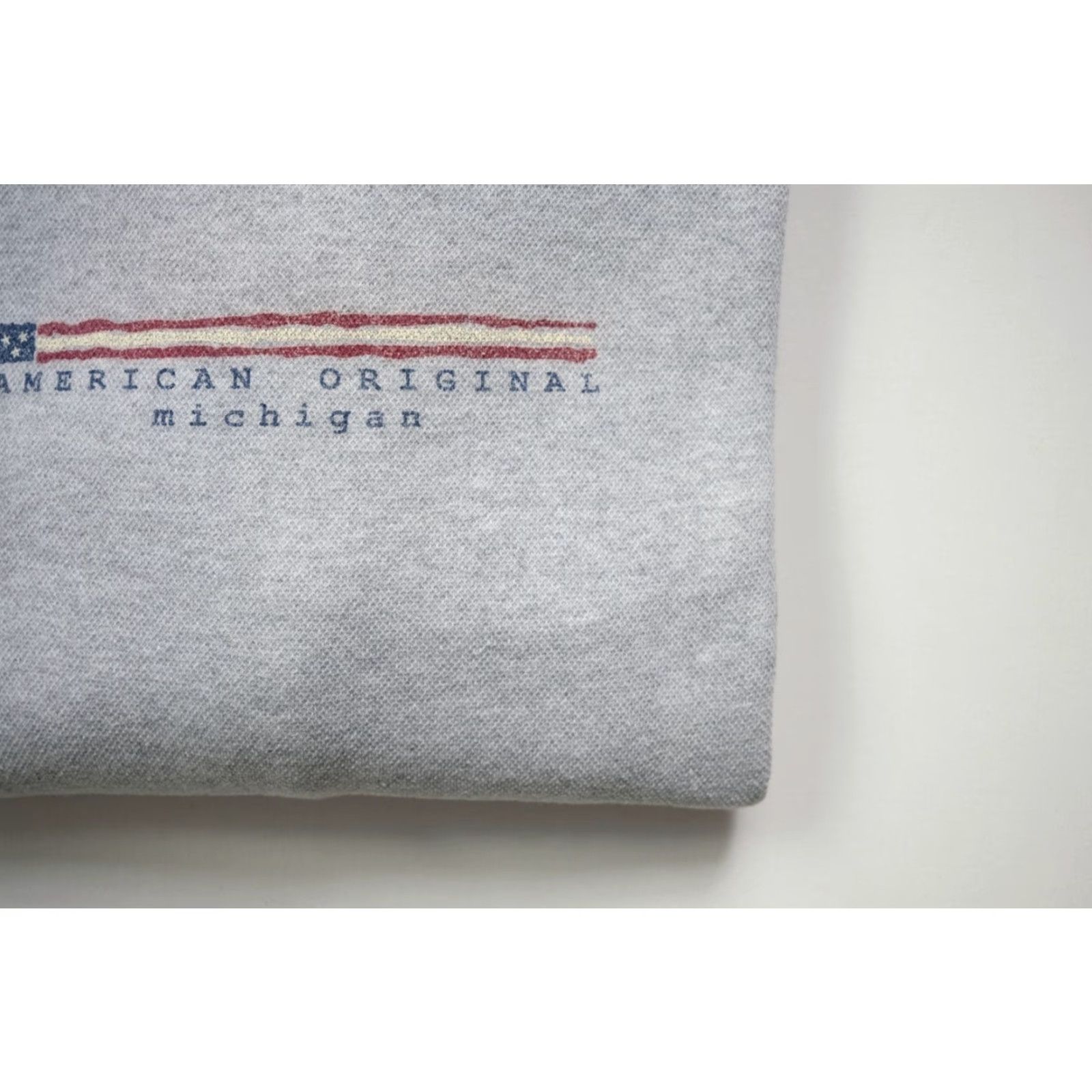 Vintage VINTAGE Michigan VTG 90s USA MADE FLAG AMERICAN ORIGINAL KNIT CREWNECK SWEATSHIRT XL Gray Crewneck Men XL Sweatshirt Size US XL / EU 56 / 4 - 4 Thumbnail