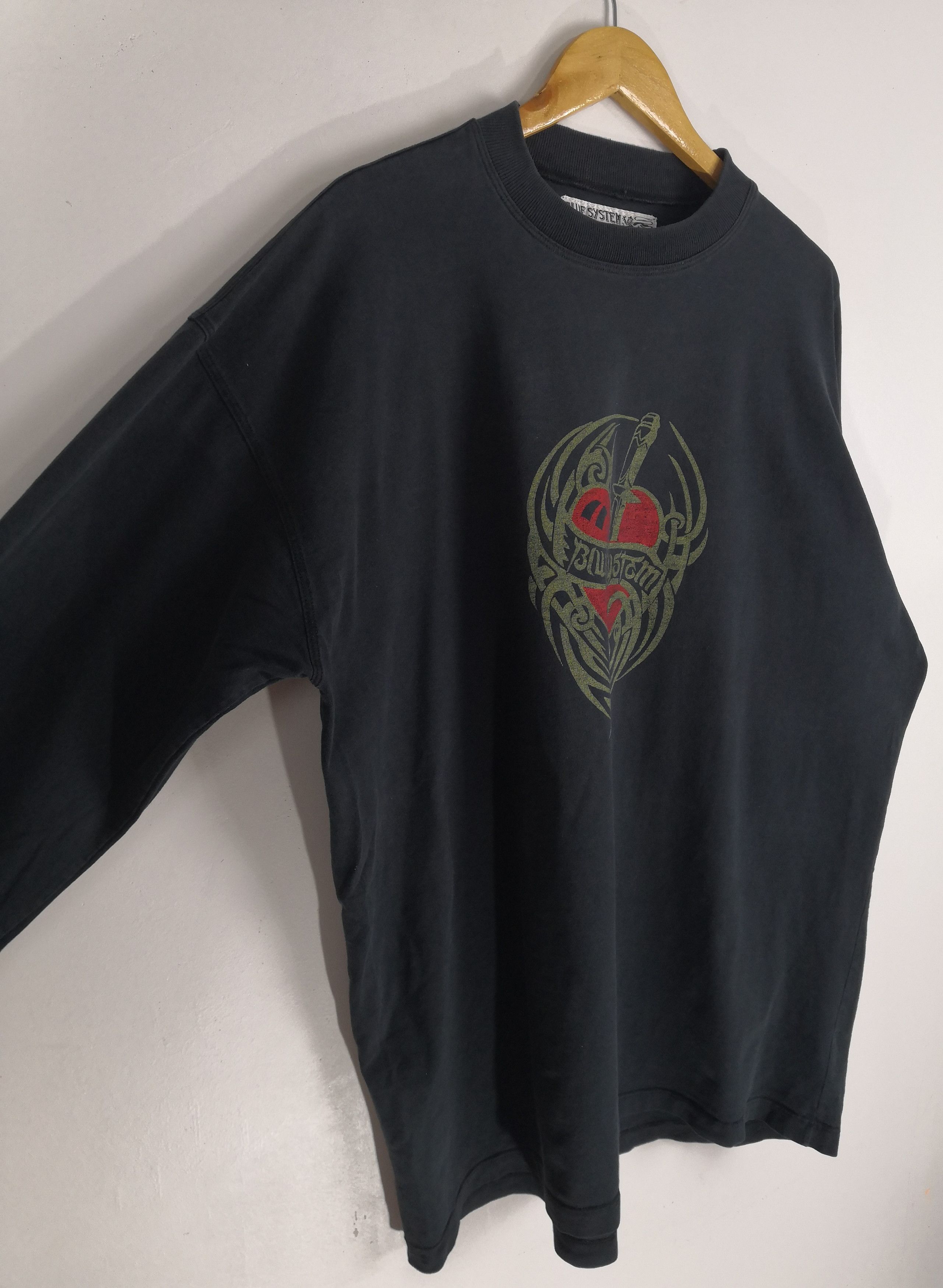 Vintage Vintage Blue System T-Shirt Long Sleeve Big Logo Art Size US XXL / EU 58 / 5 - 3 Thumbnail