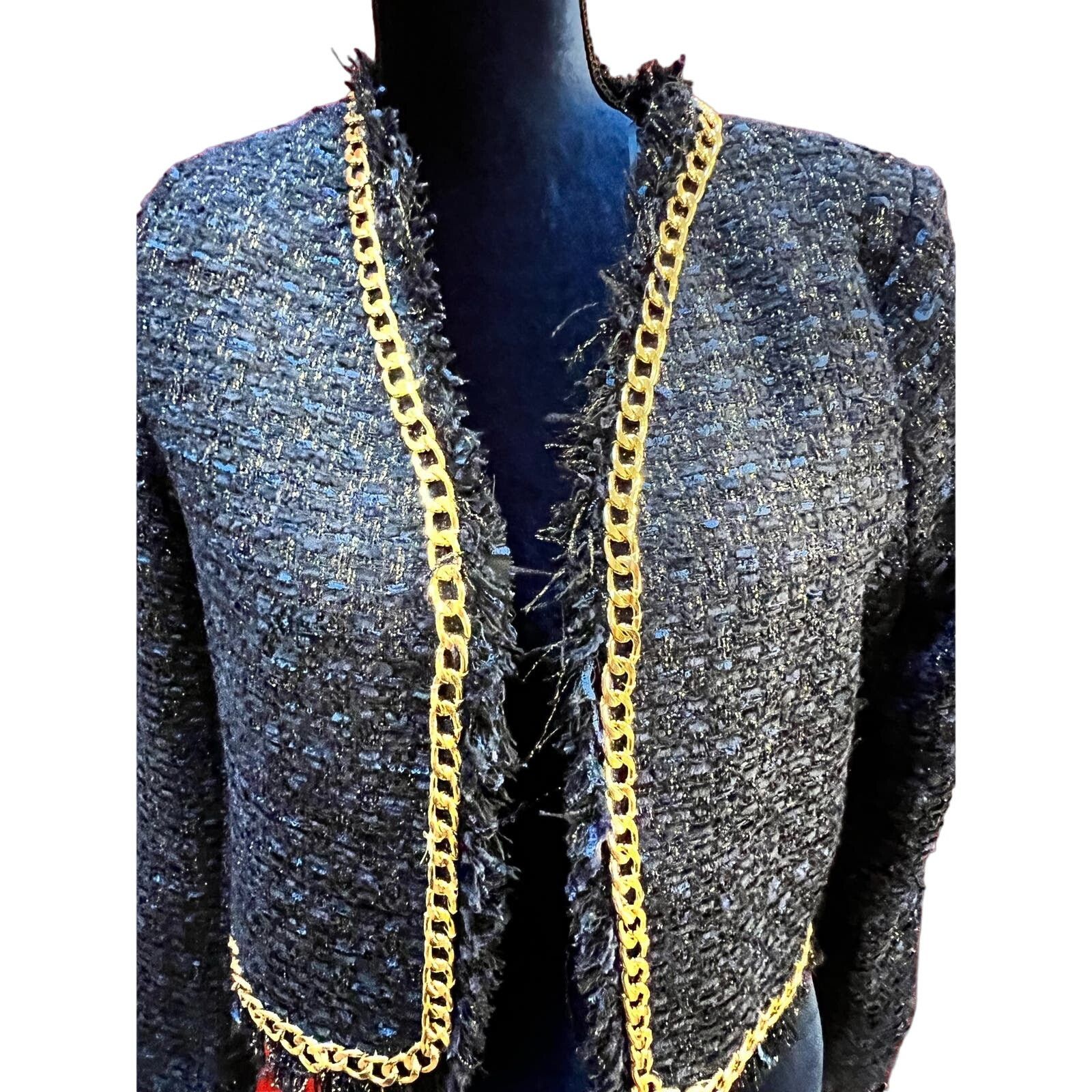 Christian Lacroix Christian Lacroix Gold Chain Blazer Jacket Womens Medium NWT Size M / US 6-8 / IT 42-44 - 2 Thumbnail