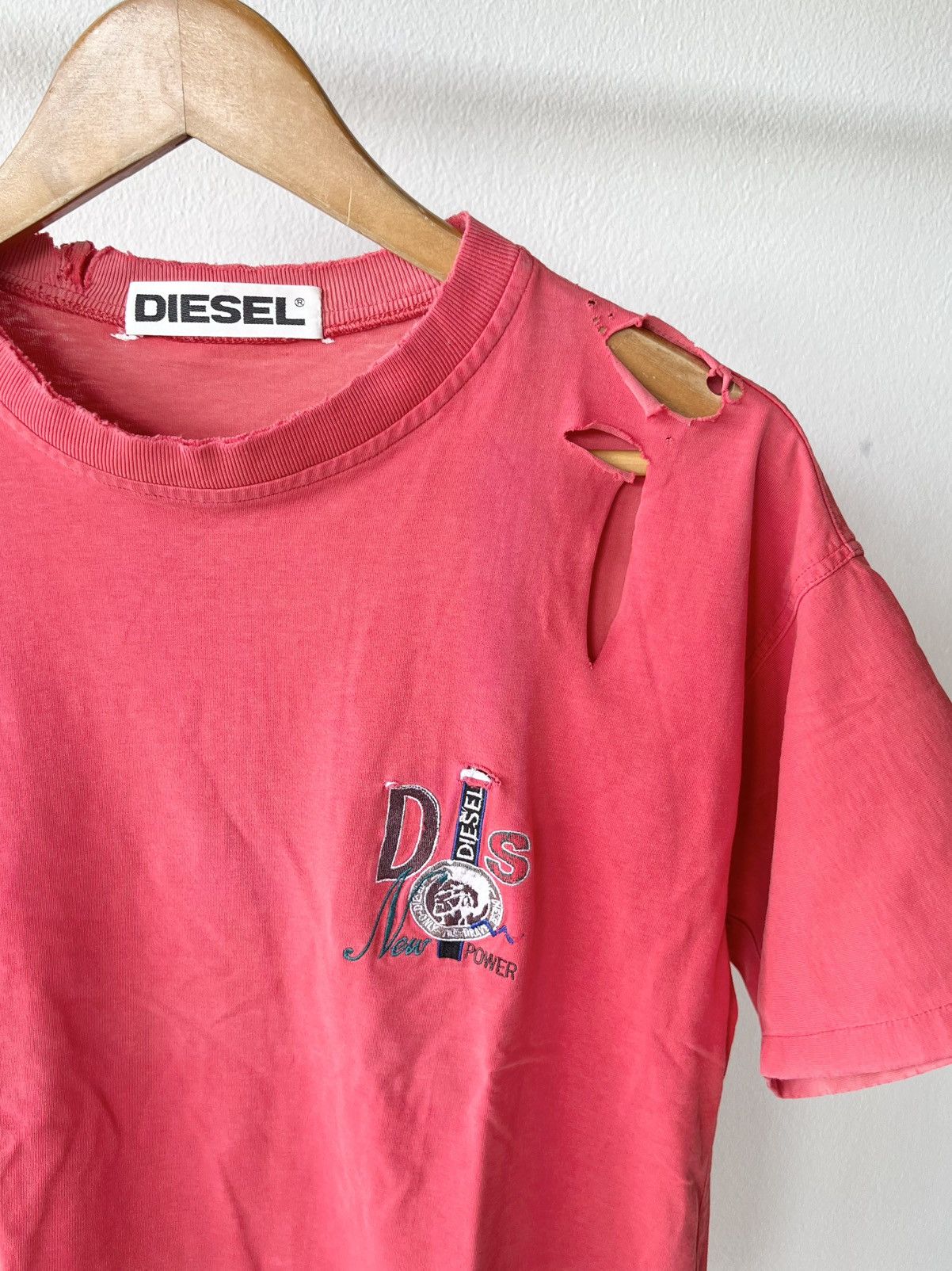 Diesel × Vintage Thrashed 90s Diesel Distressed Tee Size US L / EU 52-54 / 3 - 2 Thumbnail
