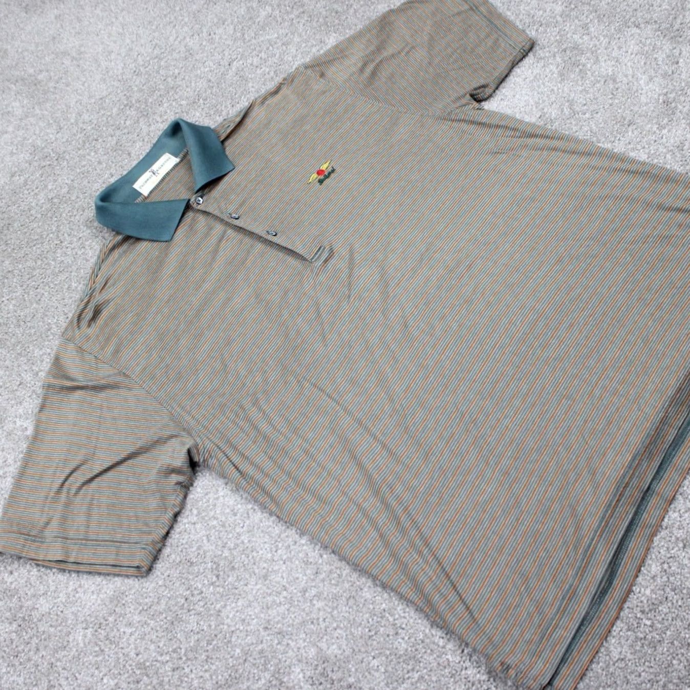 Vintage Fairway & Greene Polo Shirt Mens L Green/Brown Baltusrol Logo S/S Pullover Size US L / EU 52-54 / 3 - 6 Thumbnail