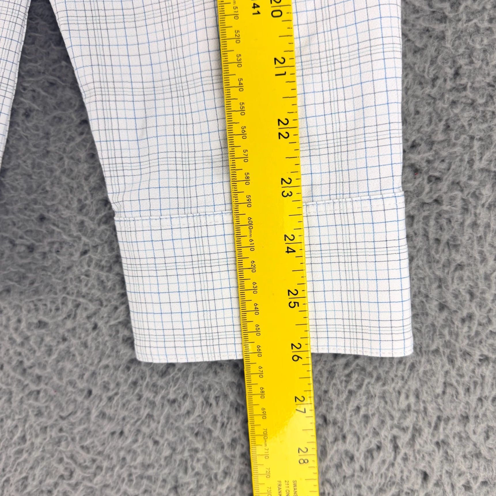 Mizzen+Main Mizzen+Main Leeward Button-Up Shirt Mens XXL White Baja Plaid Trim Fit LS Shirt Size US XXL / EU 58 / 5 - 7 Thumbnail