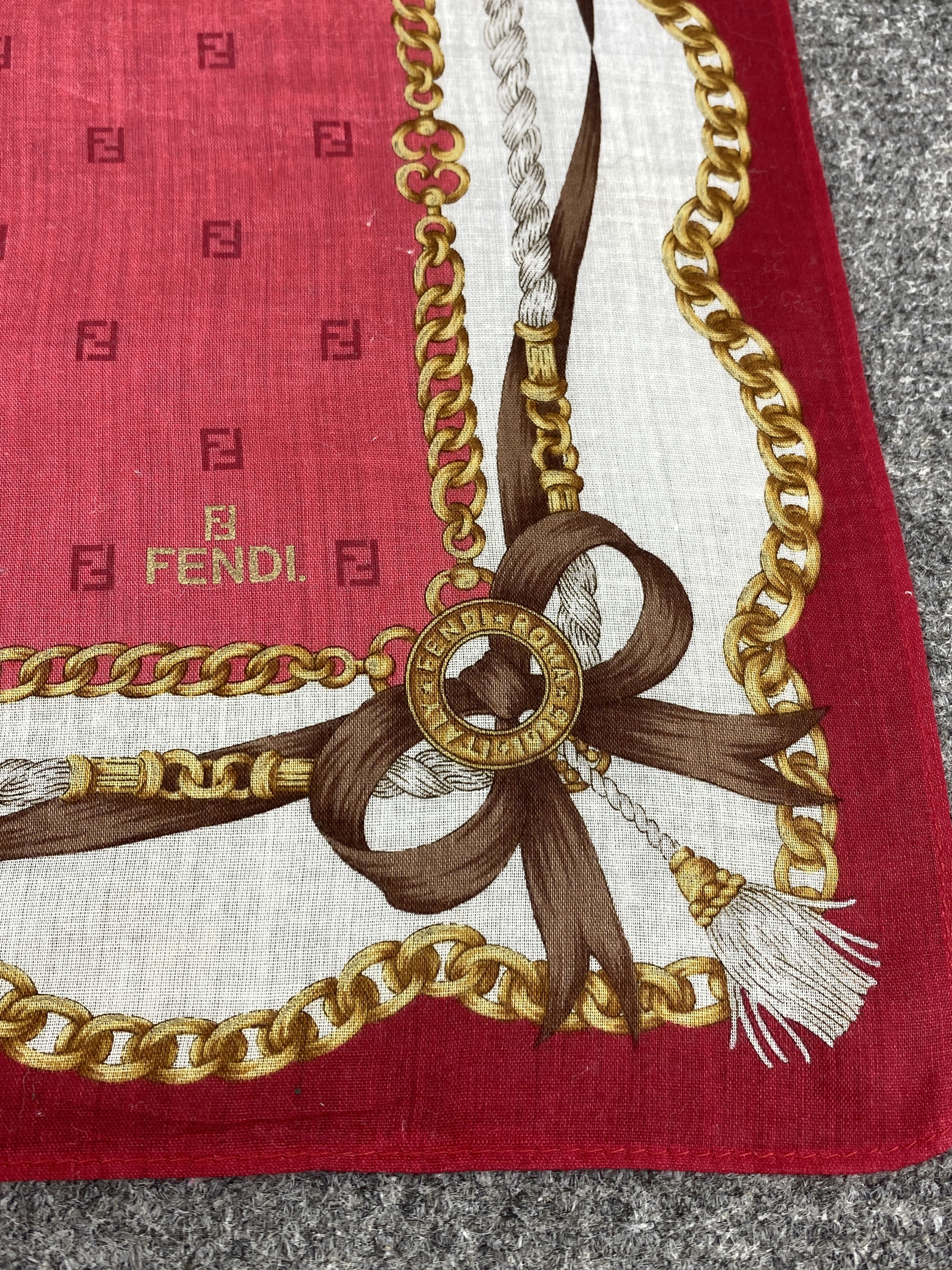 Fendi Vintage Fendi Handkerchief / Nerckerchief KT0352 Size ONE SIZE - 5 Thumbnail