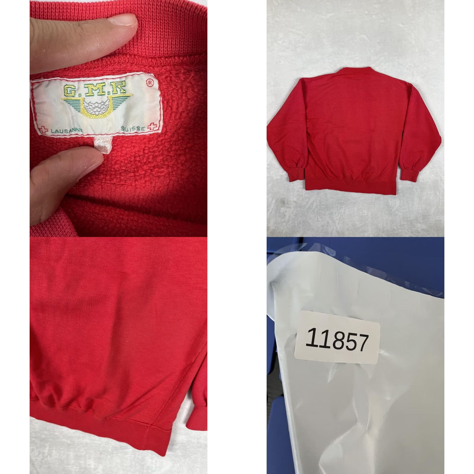 Vintage VINTAGE Interlaken Switzerland Ski Sweatshirt Mens M Red Fleece Crewneck Size US M / EU 48-50 / 2 - 8 Thumbnail