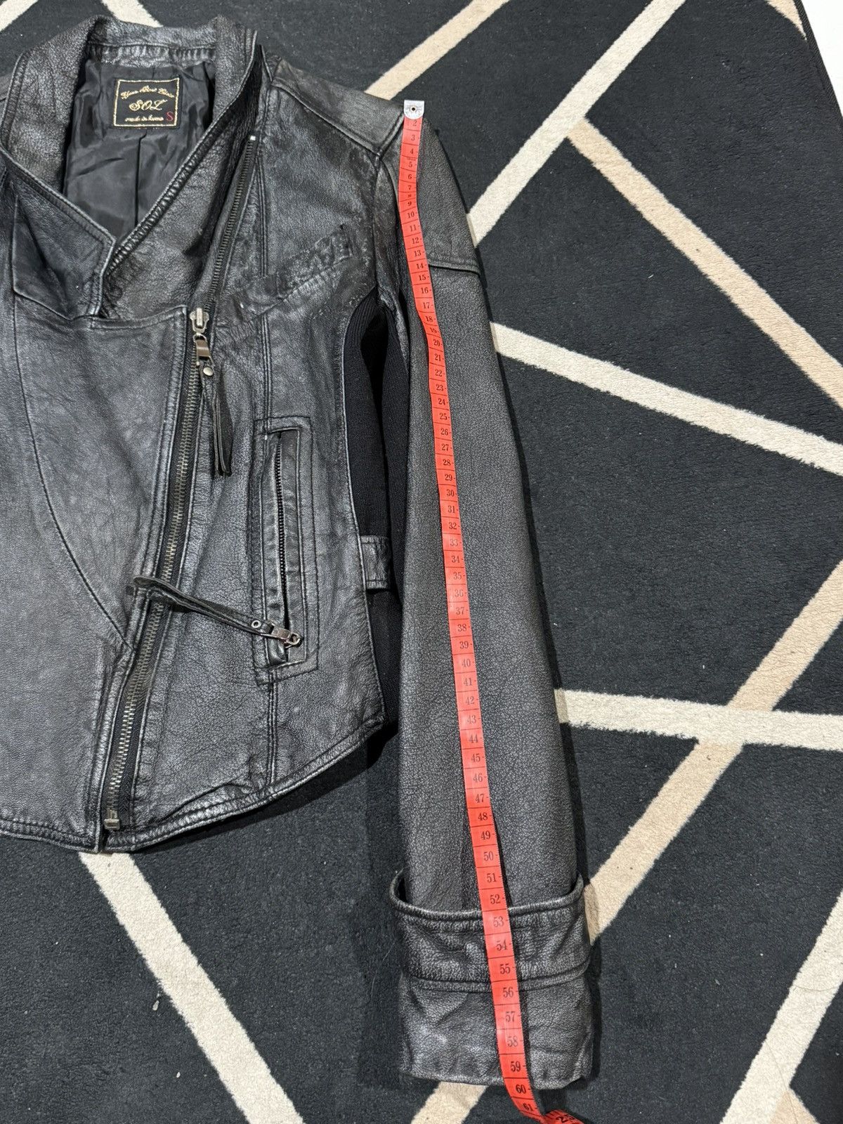 Yasuyuki Ishii Leather Jacket Japanese Brand Styled Asymmetrical Size US S / EU 44-46 / 1 - 7 Thumbnail