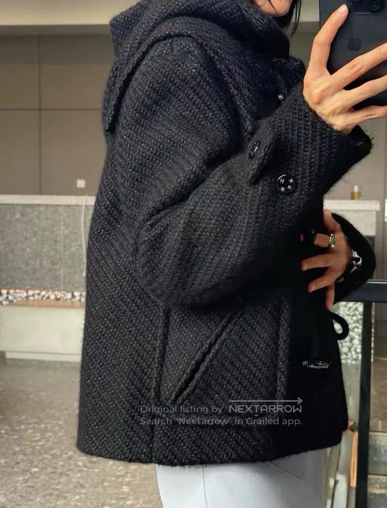 Chanel Chanel Black ox horn buckle hooded college tweed jacket Size XXS / US 00 / IT 34 - 8 Thumbnail