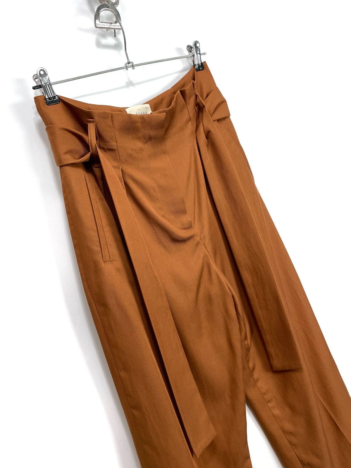 Sezane SÉZANE Pierre Wide Leg Trousers – Hazelnut – Size FR 36 Size 26" / US 2 / IT 38 - 5 Thumbnail