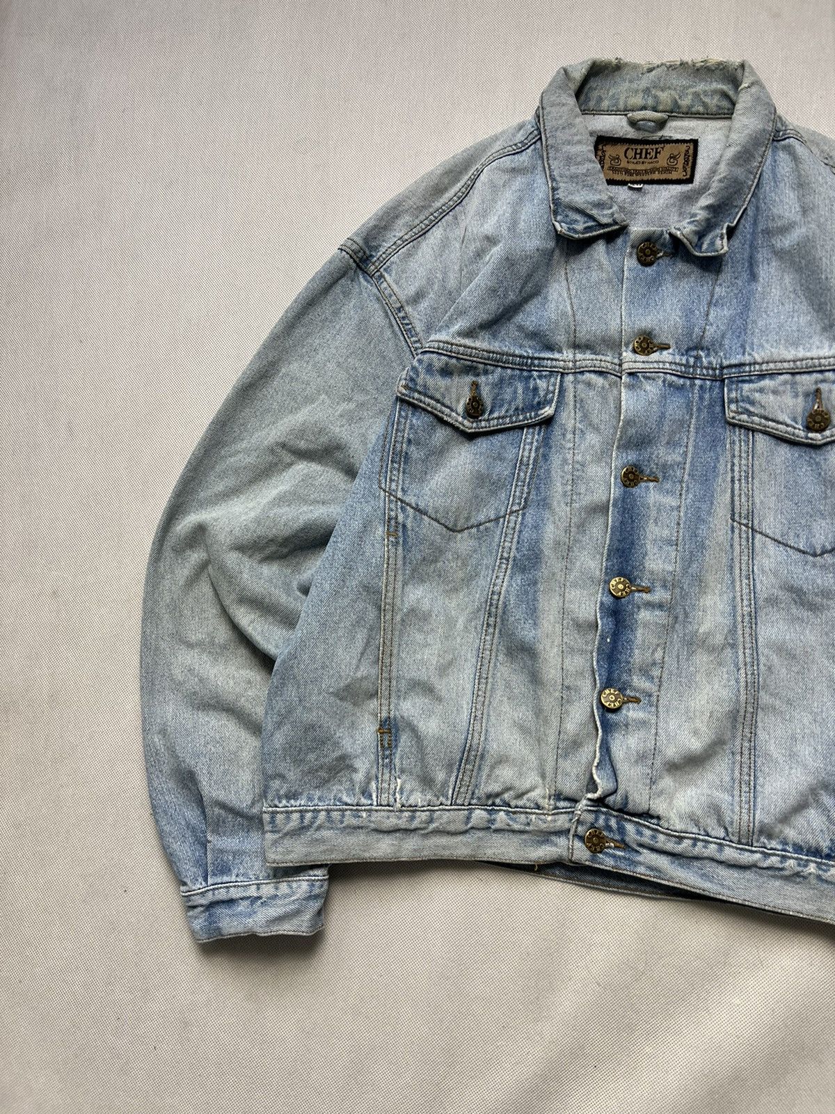 Vintage Baggy Jacket Jeans Chef Vintage 90’s Boxy Fit Size US L / EU 52-54 / 3 - 2 Thumbnail