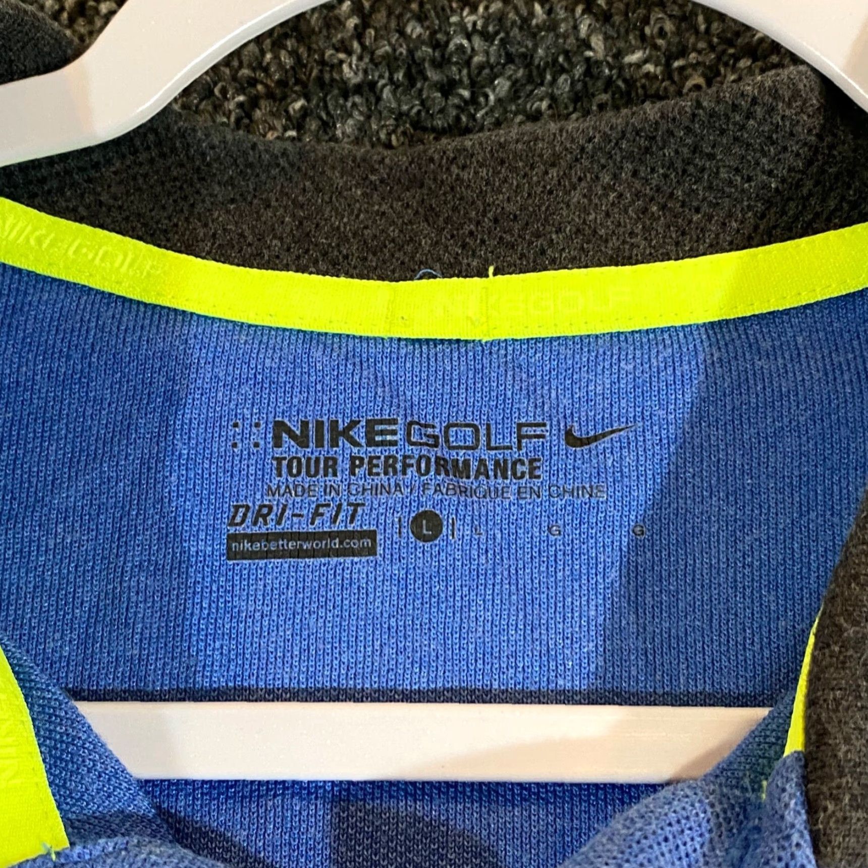 Nike Nike Polo Shirt Mens Large Blue Tour Performance Dri-Fit Golf S/S Casual Shirt Mens Nike Tour Performance Size US L / EU 52-54 / 3 - 2 Thumbnail