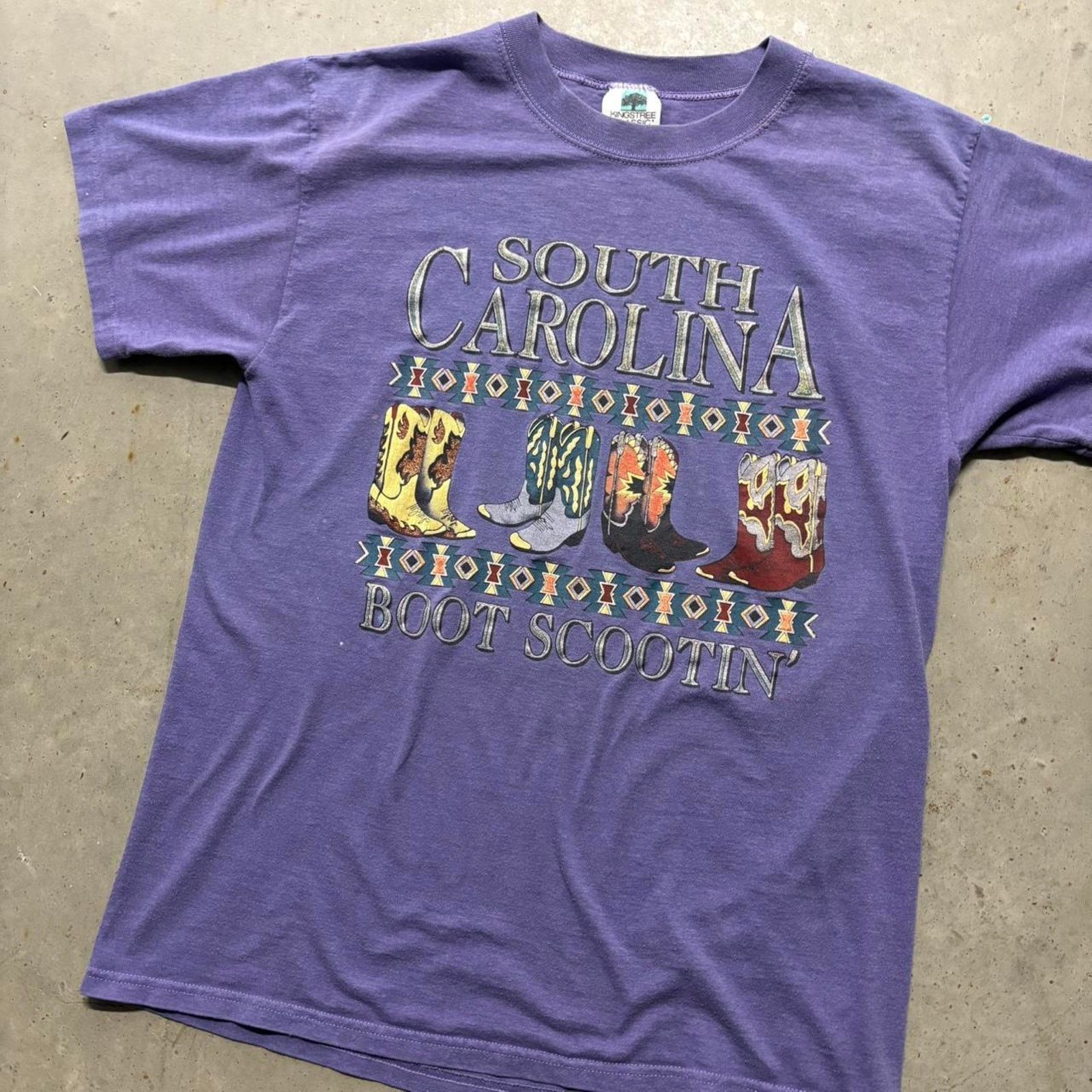 Japanese Brand × Vintage Crazy Vintage 90s South Carolina Boot Scootin Cowboy T Shirt Size US L / EU 52-54 / 3 - 2 Thumbnail