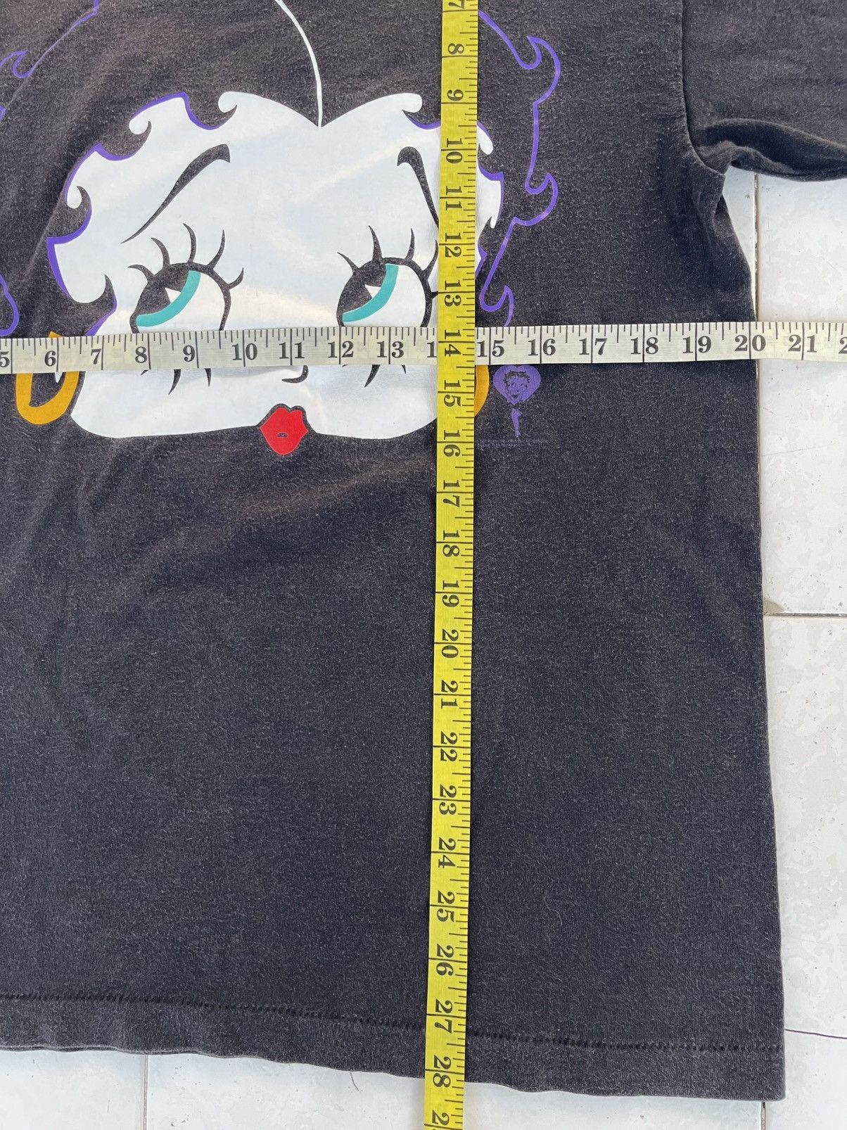Vintage Vintage 1990's Betty Boop Got Silk Cartoon Sun Faded Tee Size US M / EU 48-50 / 2 - 16 Thumbnail
