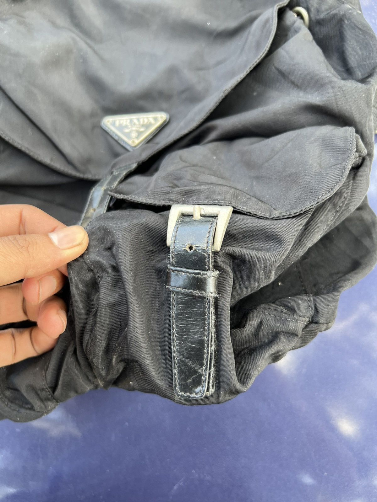 Prada × Vintage Vintage Prada Black Backpack Size ONE SIZE - 9 Thumbnail