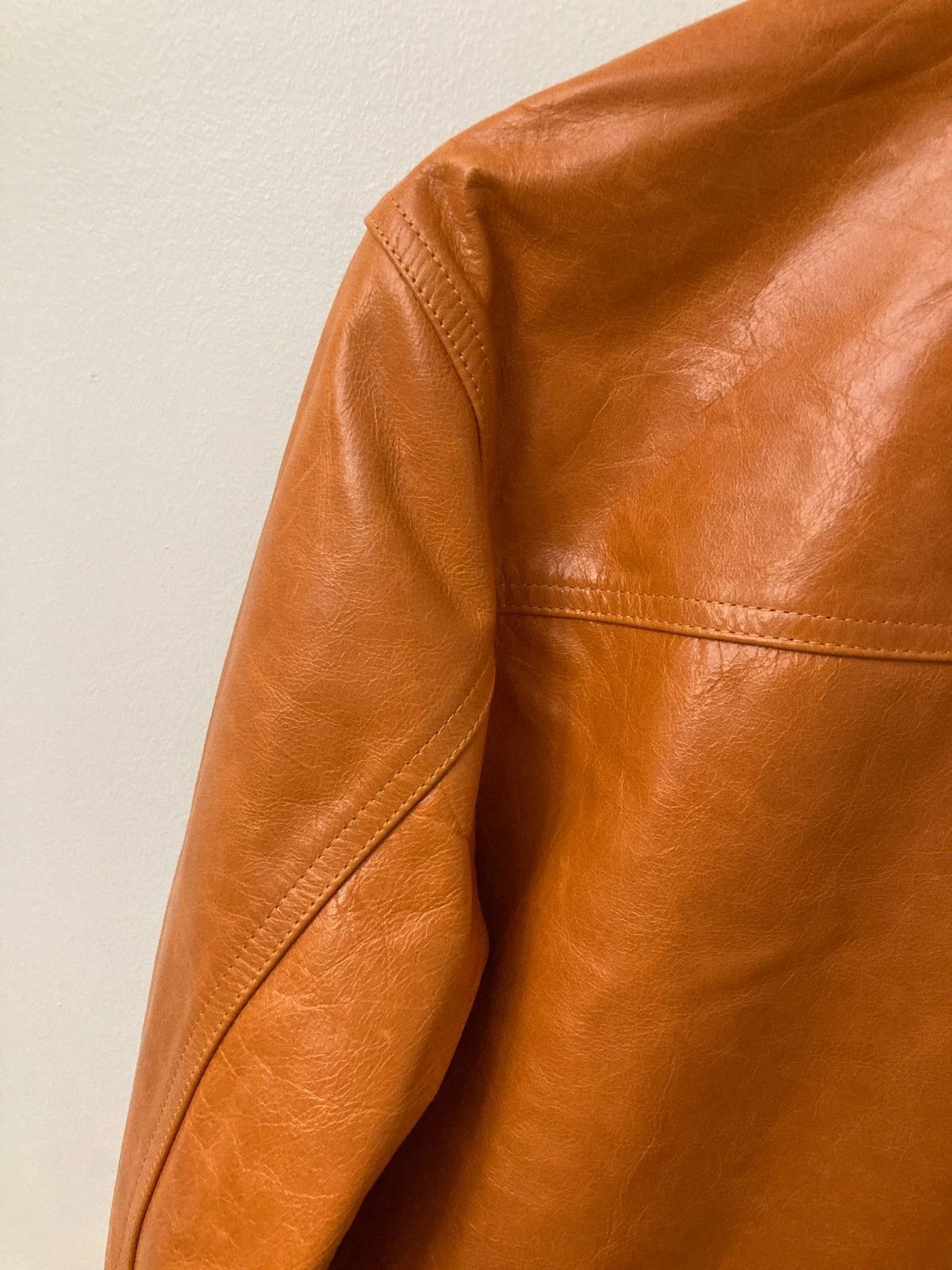 clothsurgeon Leather Jacket Orange Medium/Large Made in England Size US M / EU 48-50 / 2 - 11 Thumbnail