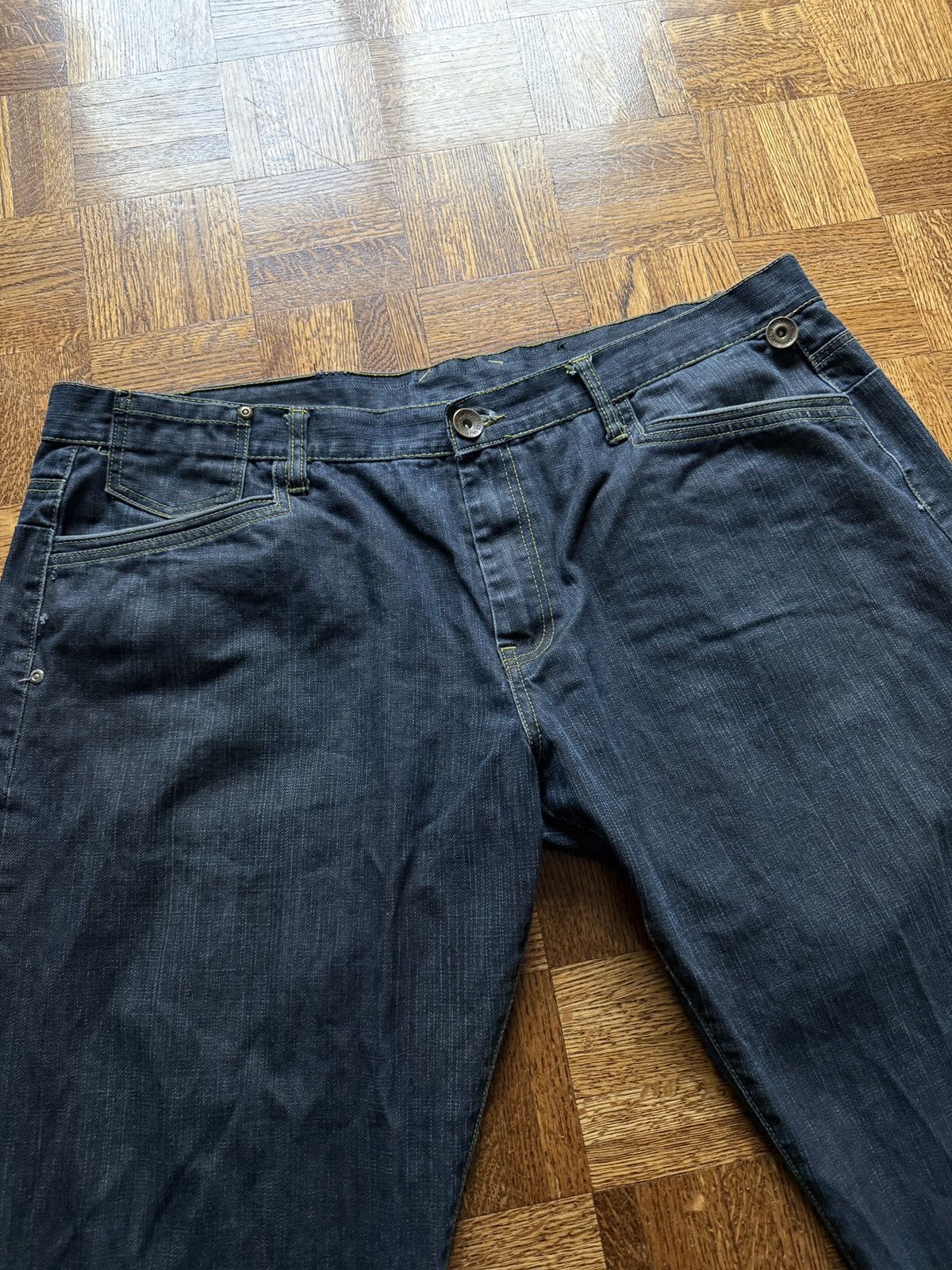 Vintage Vintage Y2K Live Mechanics Zipper Pocket Baggy Denim Jeans Size US 44 / EU 60 - 7 Thumbnail
