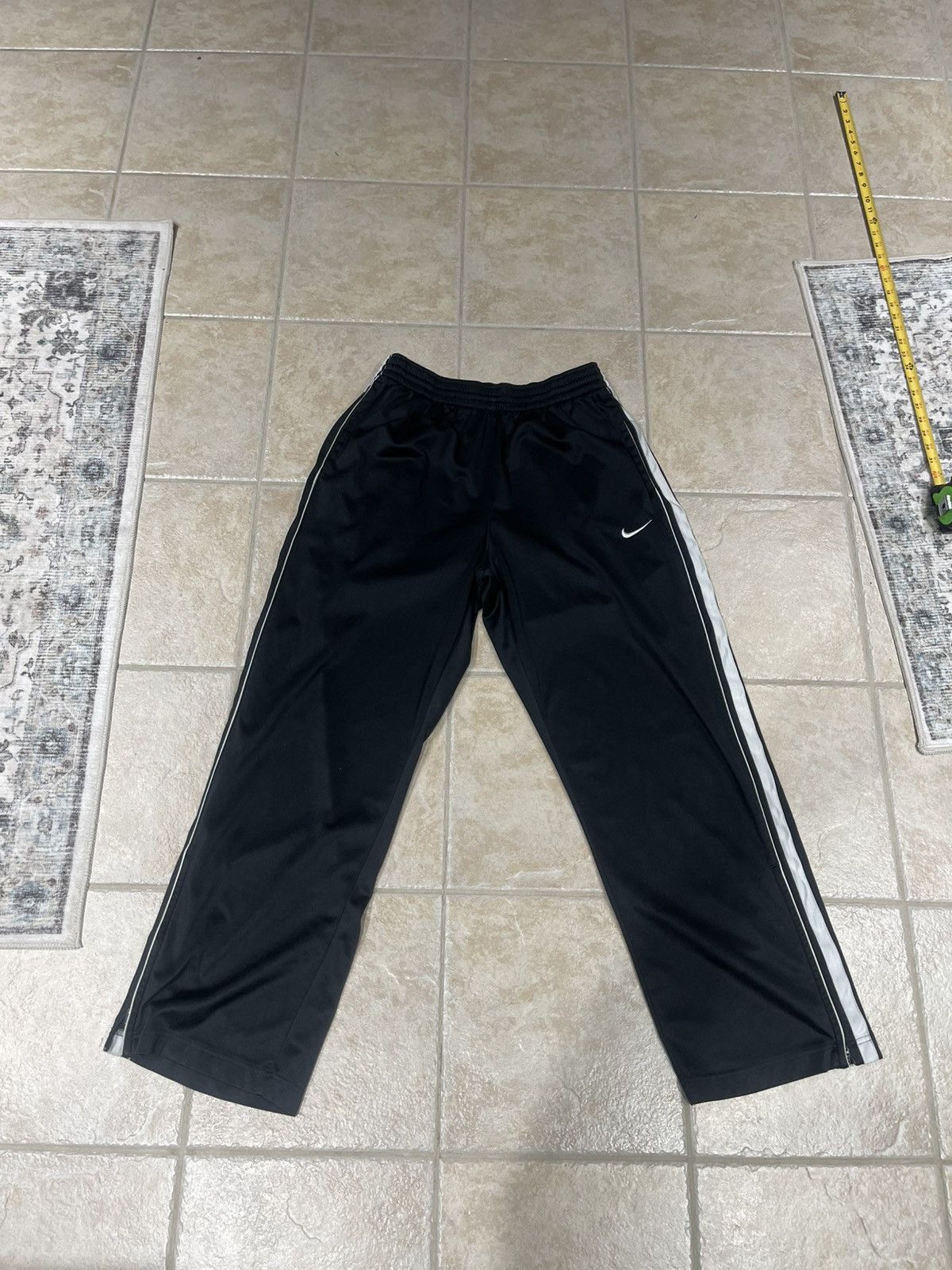 Nike Vintage Y2K Nike Basketball Track Pants Black White Stripe Size US 36 / EU 52 - 1 Thumbnail