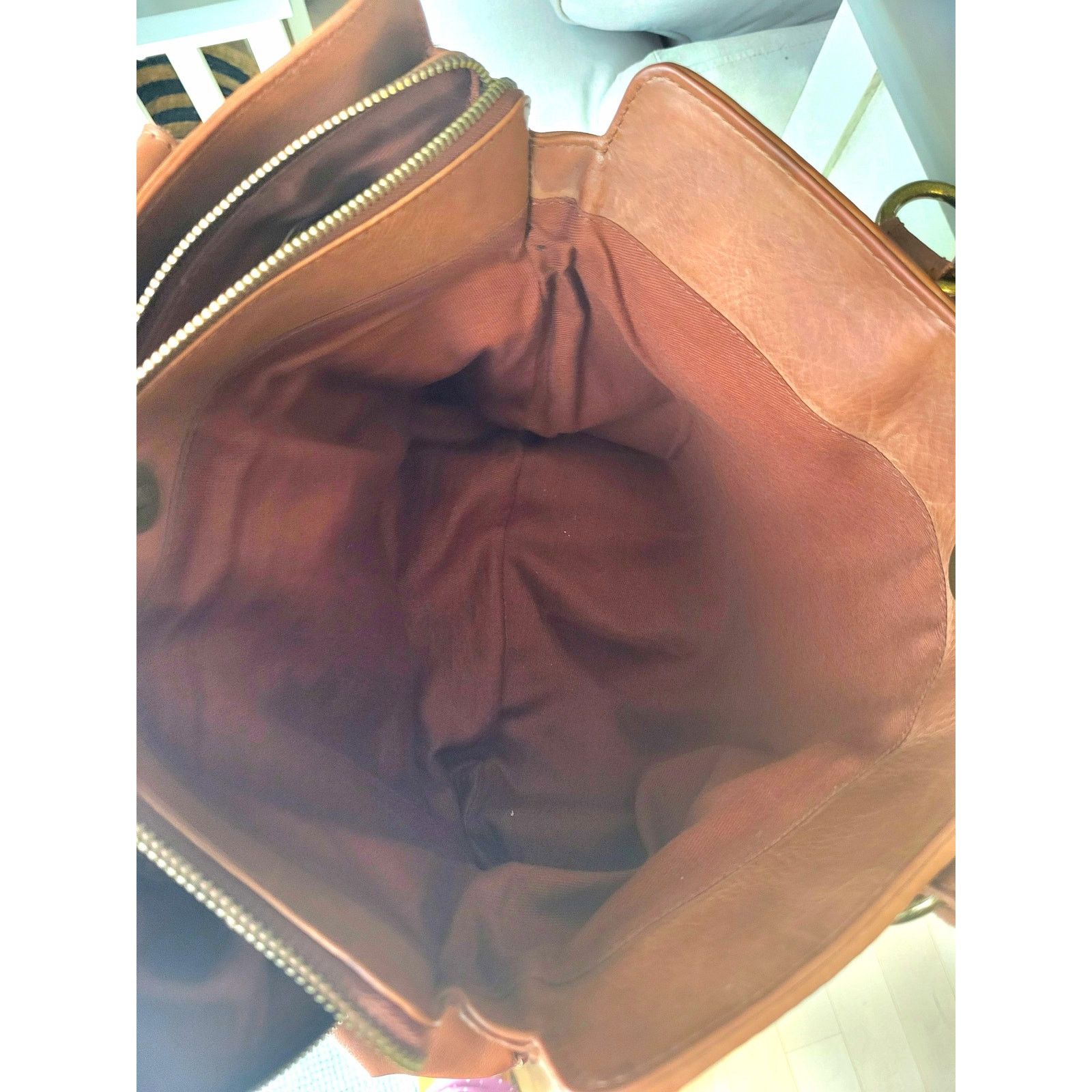 Other Leather Tote Bag Woven Brown Vintage Gorgeous Patina Size ONE SIZE - 9 Thumbnail