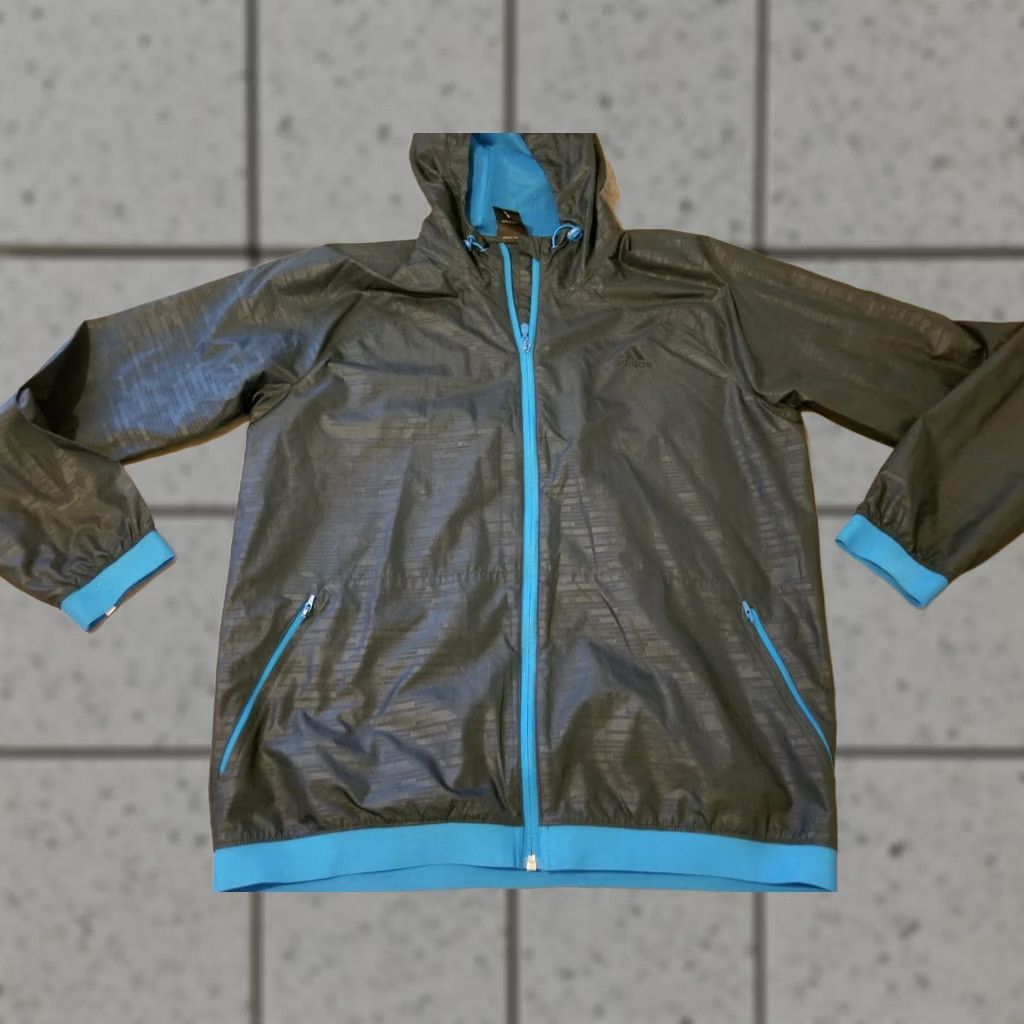 Adidas adidas Jacket Gray Hooded Athletic Gym Workout Mens L Large Size US L / EU 52-54 / 3 - 1 Thumbnail