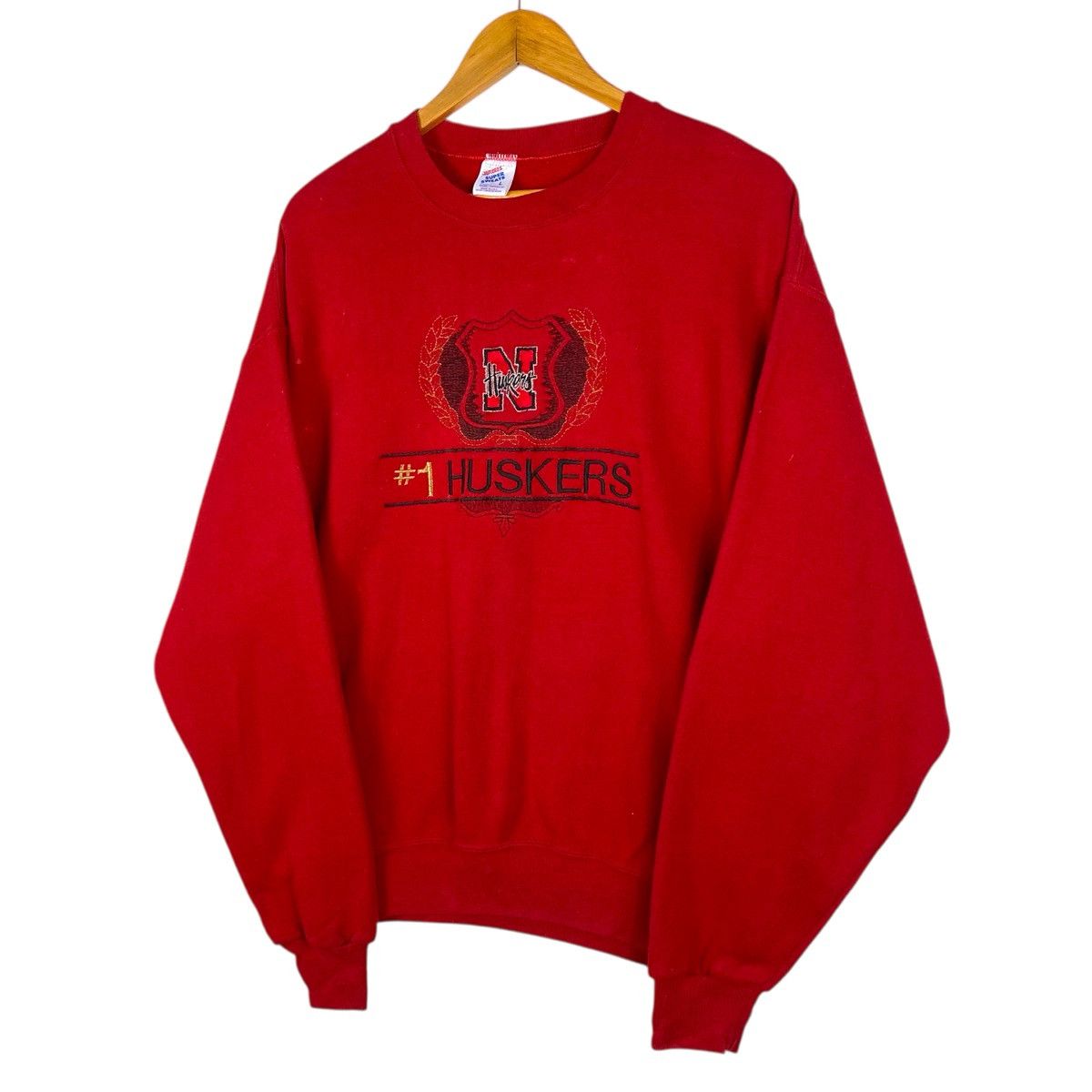 Vintage 💥90s NEBRESKA HUSKERS COLLEGE FOOTBALL CREWNECK SWEATSHIRT Size US L / EU 52-54 / 3 - 2 Thumbnail