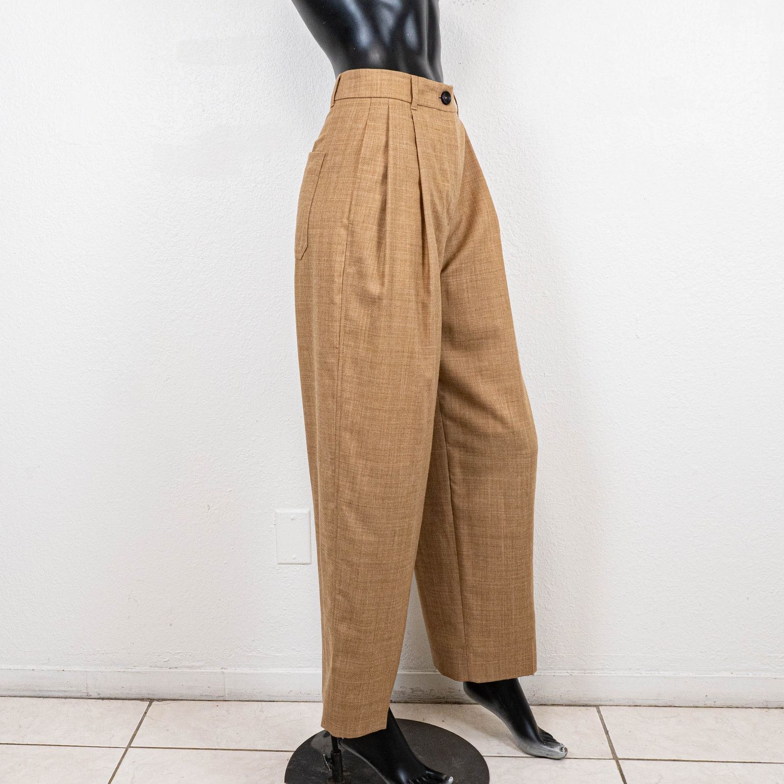 ME+EM ME+EM Pleat Front Trousers Italian wool Tailoring Biscuit 0 Size 25" / US 0 / IT 36 - 7 Thumbnail