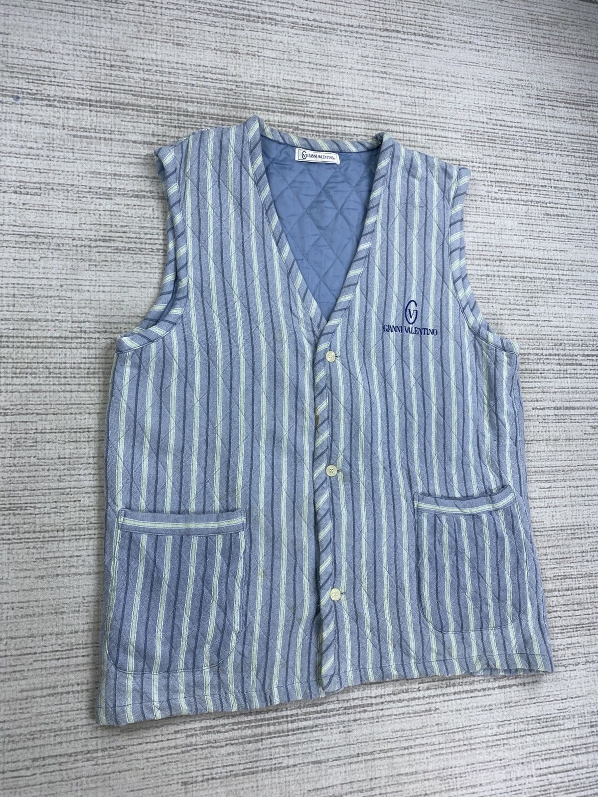 Gianni Valentino × Vintage Vintage Gianni Valentino Embroidery Logo Stripe Vest Size US M / EU 48-50 / 2 - 3 Thumbnail