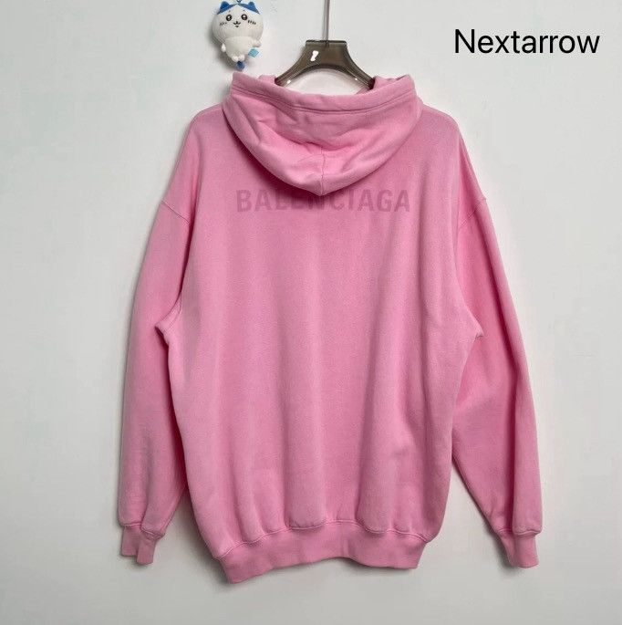 Balenciaga pink front and back logo hoodie2412-Nextarrow