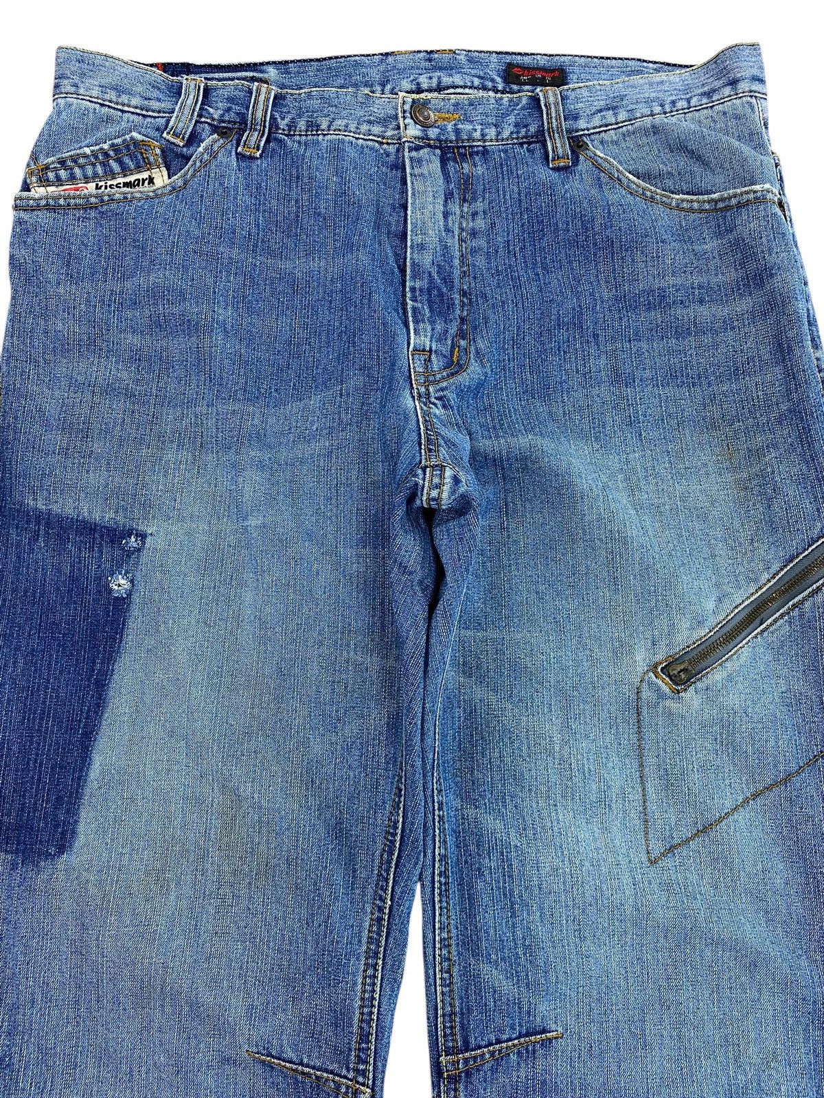 Japanese Brand Japanese Brand Patchwork Style Wide Leg Carpenter Jeans Size US 35 - 2 Thumbnail
