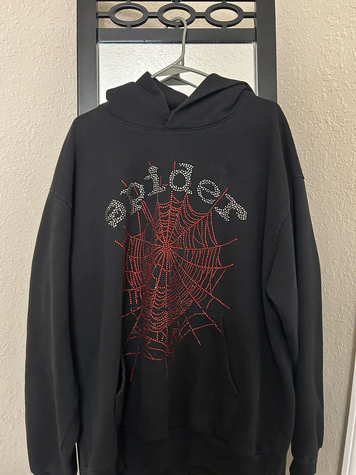 Spider Worldwide Sp5der OG Rhinestone Logo Hoodie | Grailed