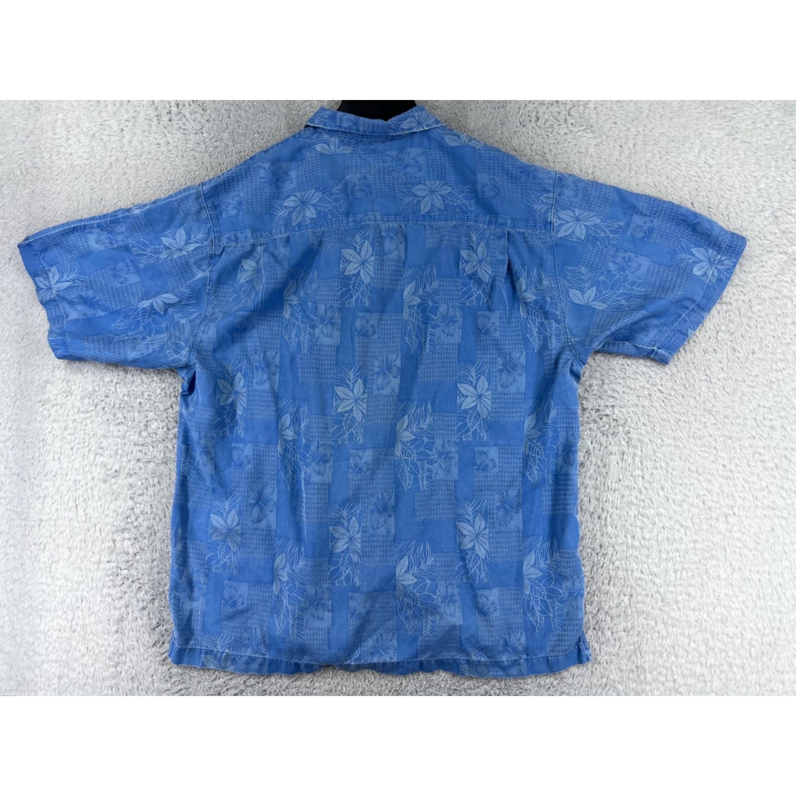 Tommy Bahama Tommy Bahama Shirt Men XL Silk Short Sleeve Button-Up Blue Hawaiian Floral Resort Aloha Mens Size US XL / EU 56 / 4 - 2 Thumbnail