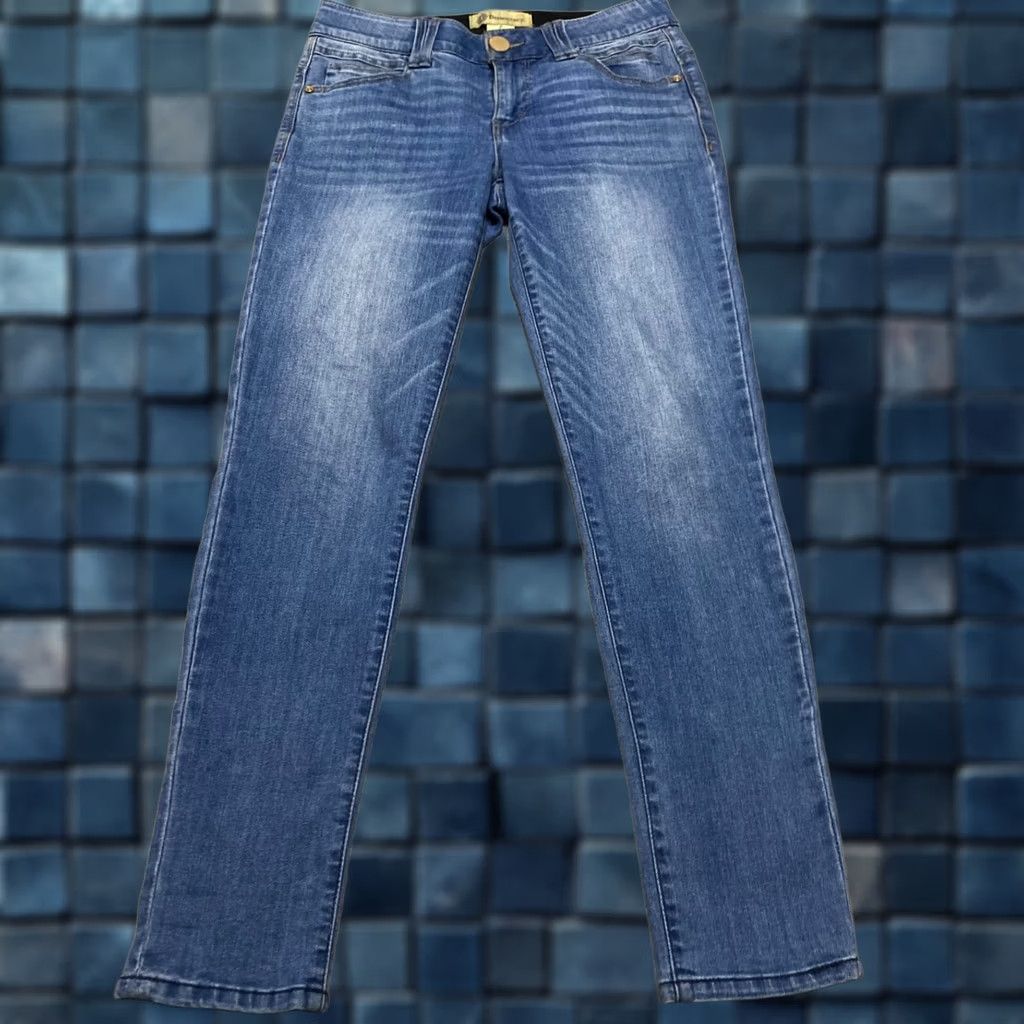 Vintage Democracy Jeans Blue Denim Medium Wash Skinny Mid Rise Womens Size 4 Slim Regular 5-Pocket Stretch Cotton Blend Size 27" / US 4 / IT 40 - 1 Thumbnail