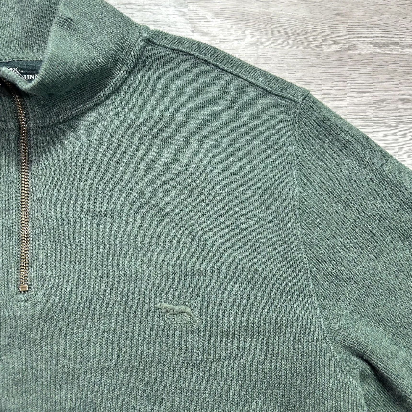 Rodd & Gunn Rodd & Gunn Sweater Mens Small Green 1/4 Zip Mock Neck Cotton Knit Pullover Size US S / EU 44-46 / 1 - 4 Thumbnail