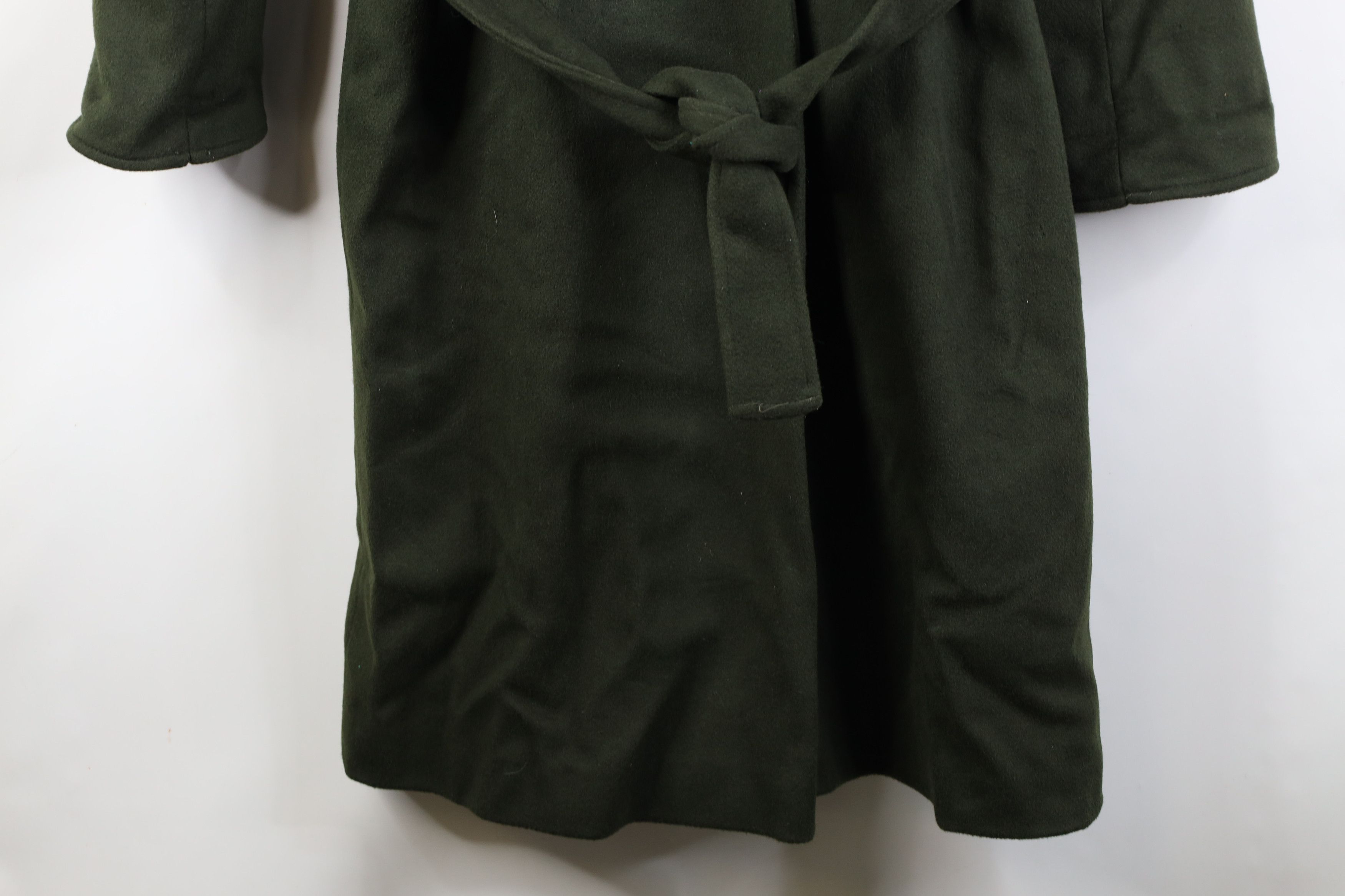 Vintage Vintage 90s Streetwear Belted Trench Coat Jacket Green USA Size XXL / US 16-18 / IT 52-54 - 4 Thumbnail