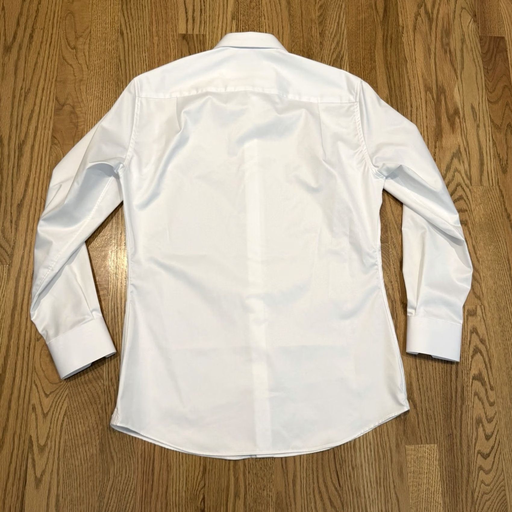 Vintage M & M Button-Up Shirt White Cotton Long Sleeve Men Medium Formal Store Size 40R - 2 Thumbnail