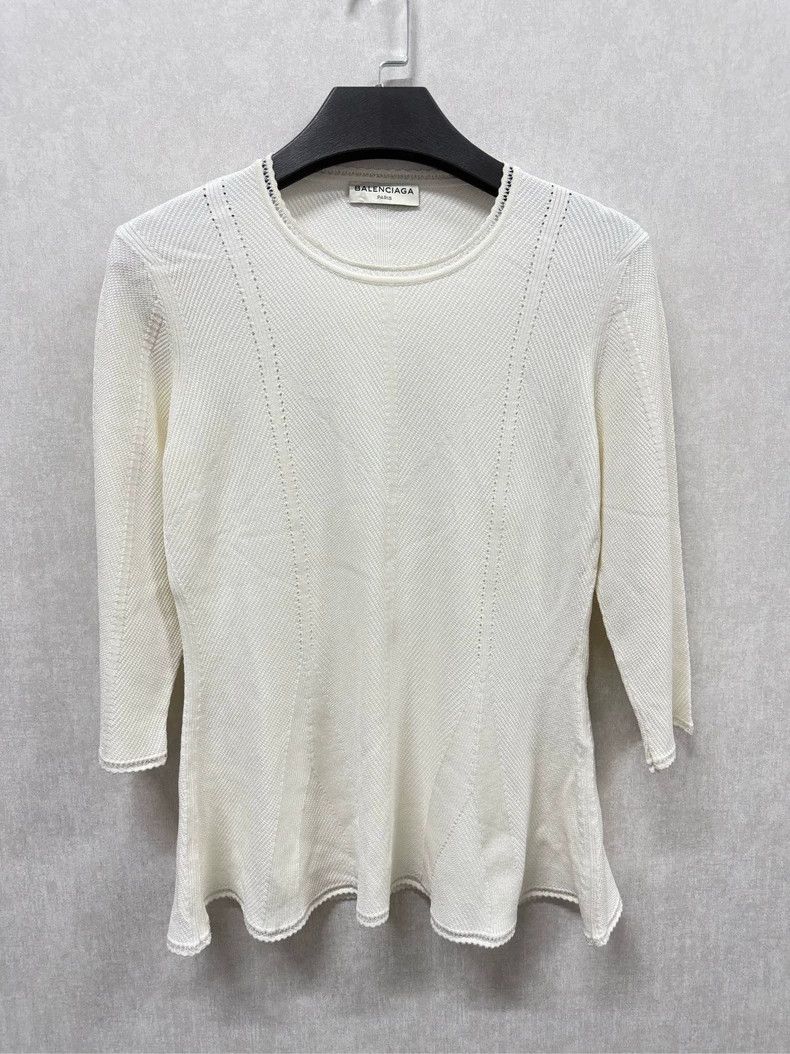 Balenciaga Balenciaga size 38 White Long Sleeve Size US S / EU 44-46 / 1 - 1 Thumbnail